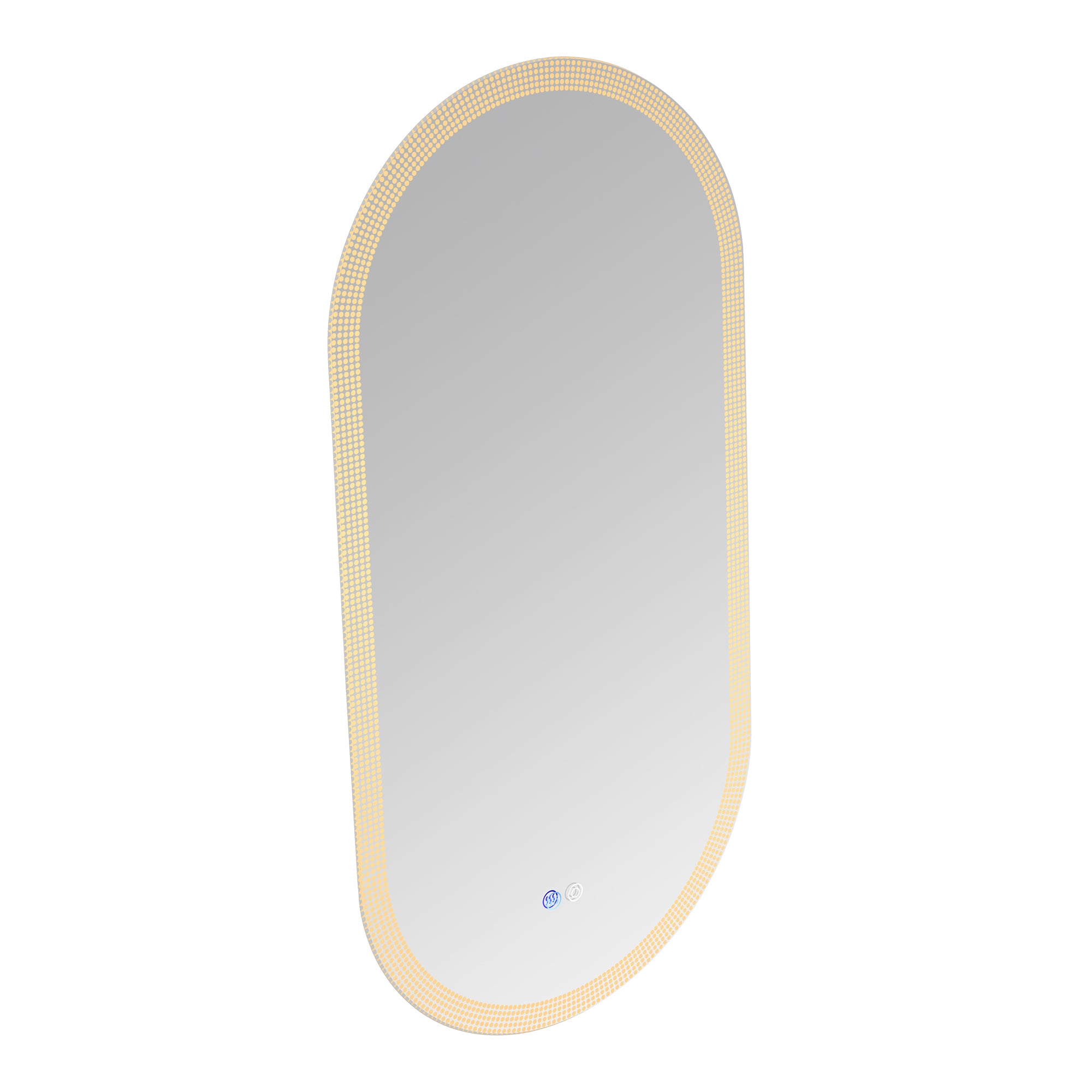 18 in. W x 35 in. H Oval Frameless Anti-Fog Wall Mounted LED Bathroom Vanity Mirror