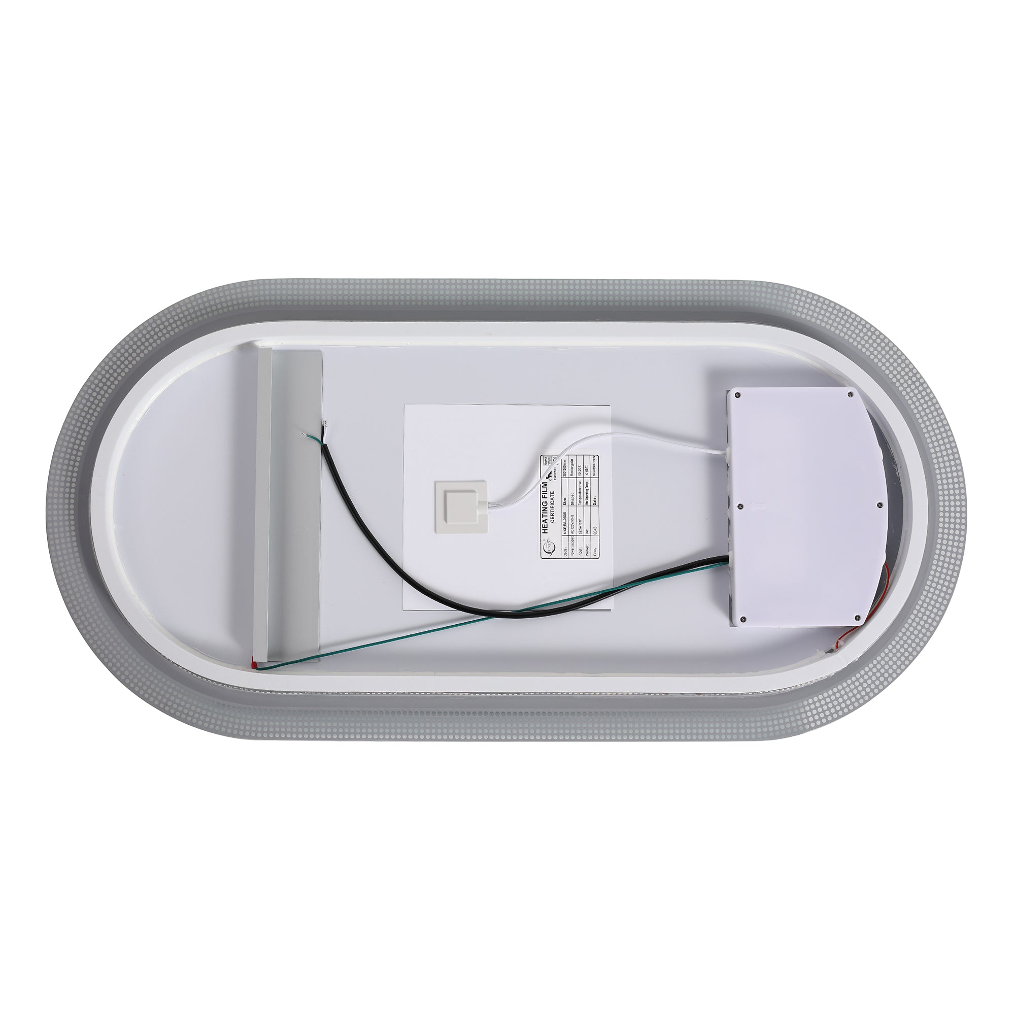 18 in. W x 35 in. H Oval Frameless Anti-Fog Wall Mounted LED Bathroom Vanity Mirror