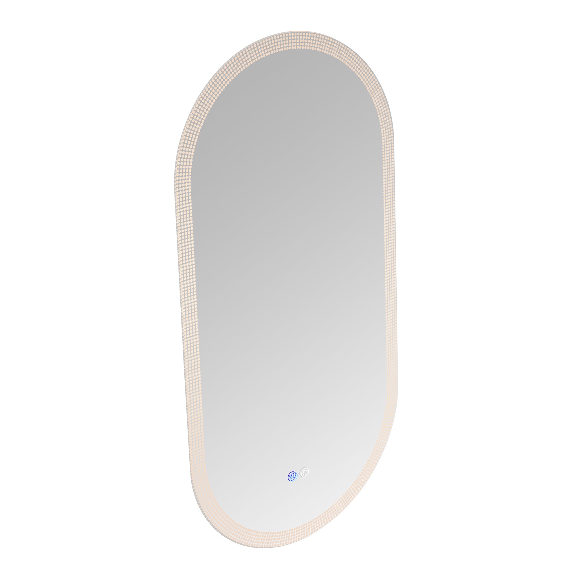 18 in. W x 35 in. H Oval Frameless Anti-Fog Wall Mounted LED Bathroom Vanity Mirror
