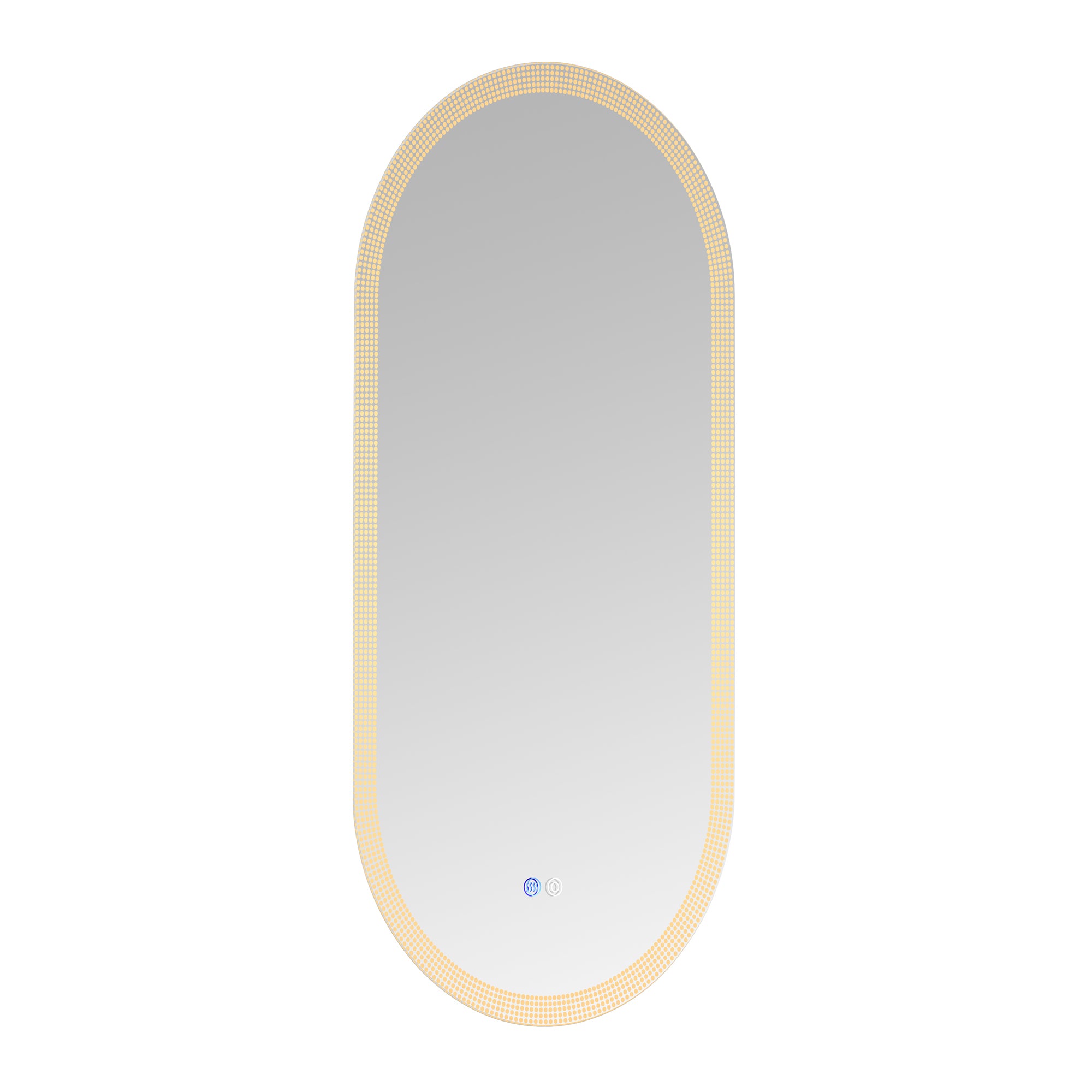 18 in. W x 35 in. H Oval Frameless Anti-Fog Wall Mounted LED Bathroom Vanity Mirror