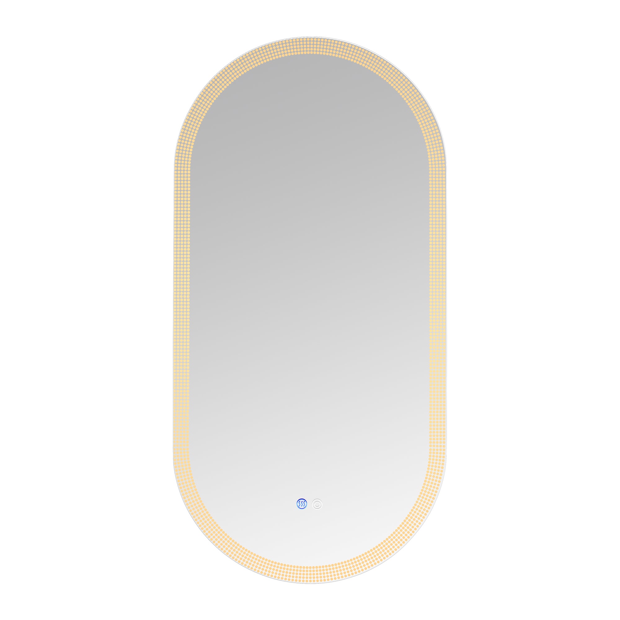 18 in. W x 35 in. H Oval Frameless Anti-Fog Wall Mounted LED Bathroom Vanity Mirror