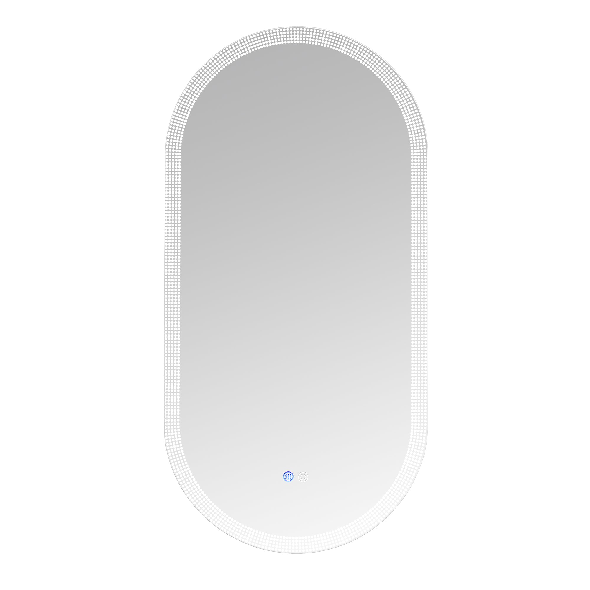 18 in. W x 35 in. H Oval Frameless Anti-Fog Wall Mounted LED Bathroom Vanity Mirror