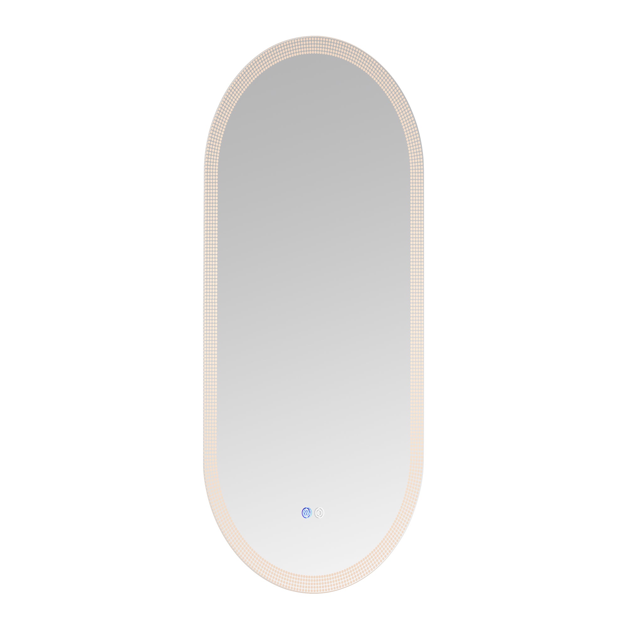 18 in. W x 35 in. H Oval Frameless Anti-Fog Wall Mounted LED Bathroom Vanity Mirror