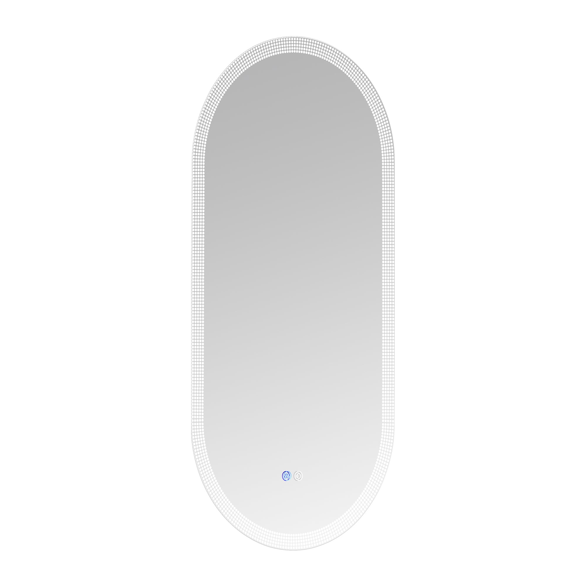 18 in. W x 35 in. H Oval Frameless Anti-Fog Wall Mounted LED Bathroom Vanity Mirror