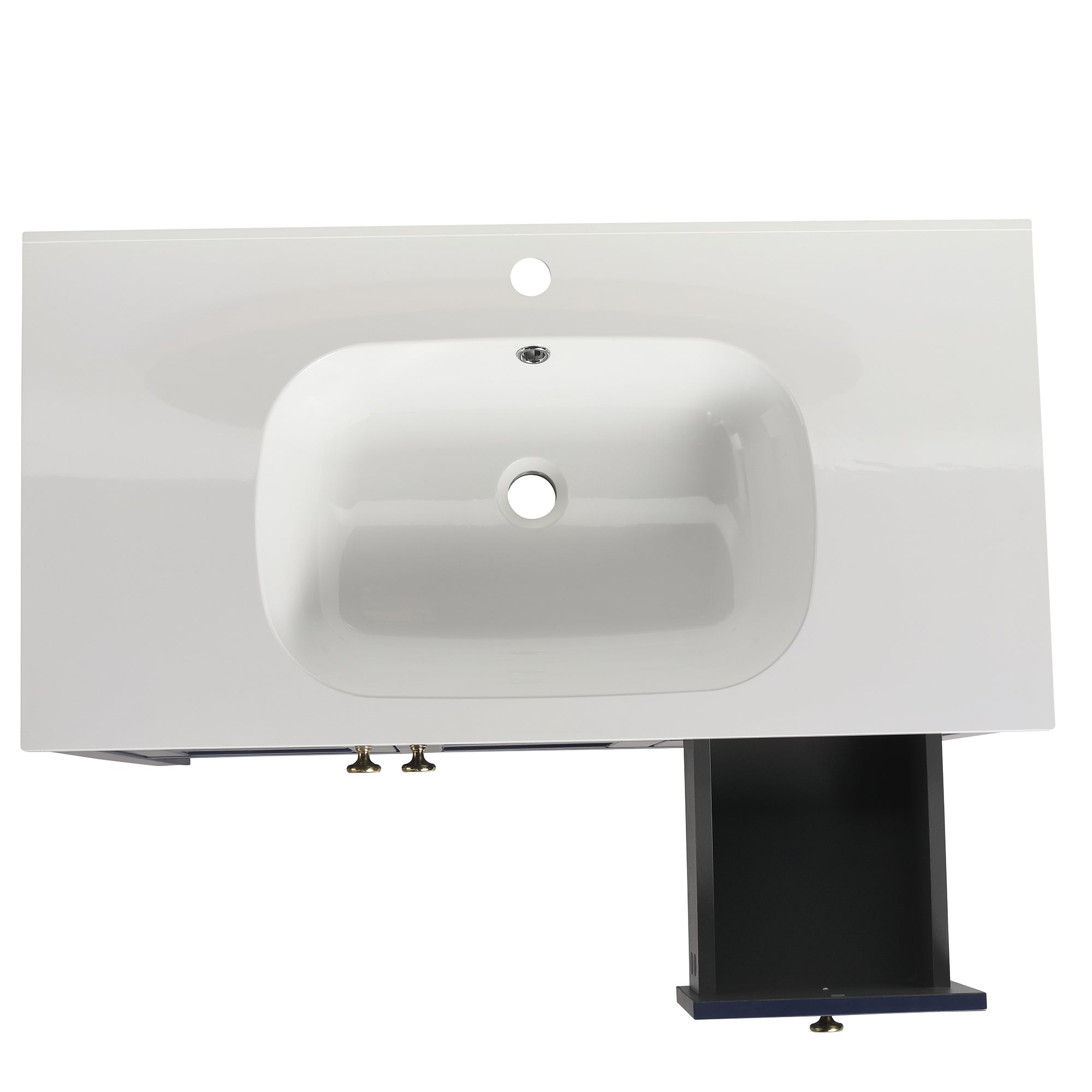 36 inch Plywood Freestanding Bathroom Vanity Set with Integrated Resin Sink