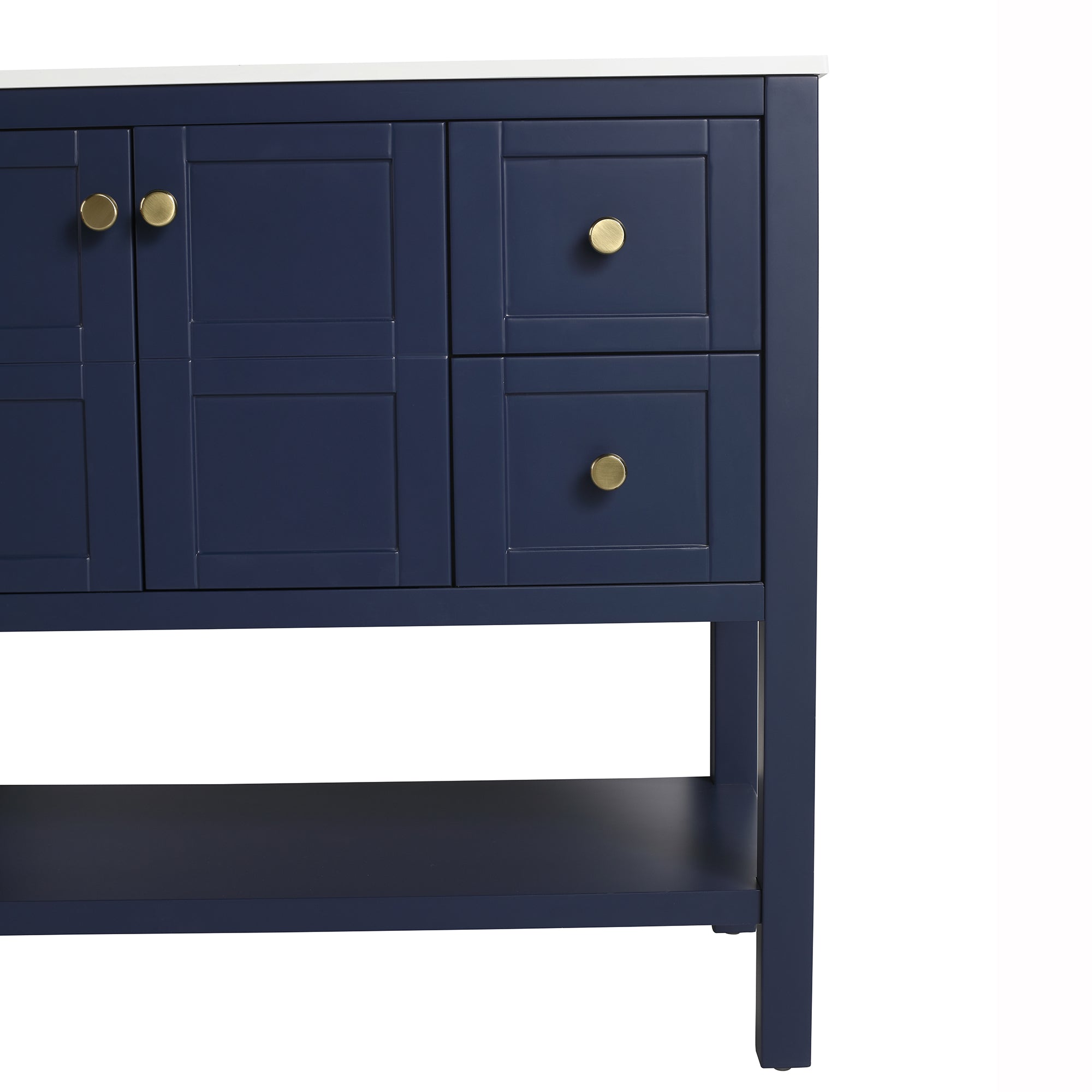 36 inch Plywood Freestanding Bathroom Vanity Set with Integrated Resin Sink