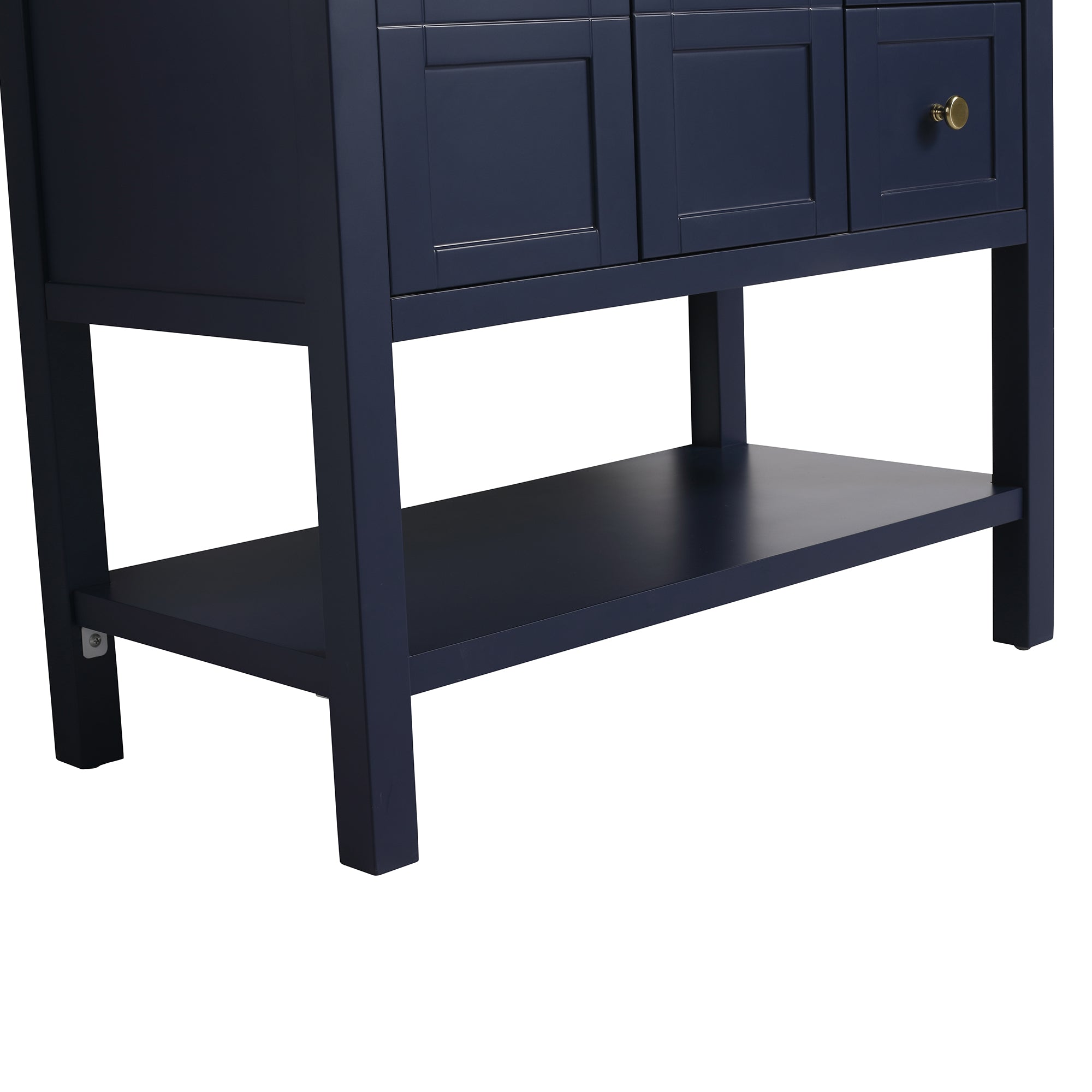 36 inch Plywood Freestanding Bathroom Vanity Set with Integrated Resin Sink