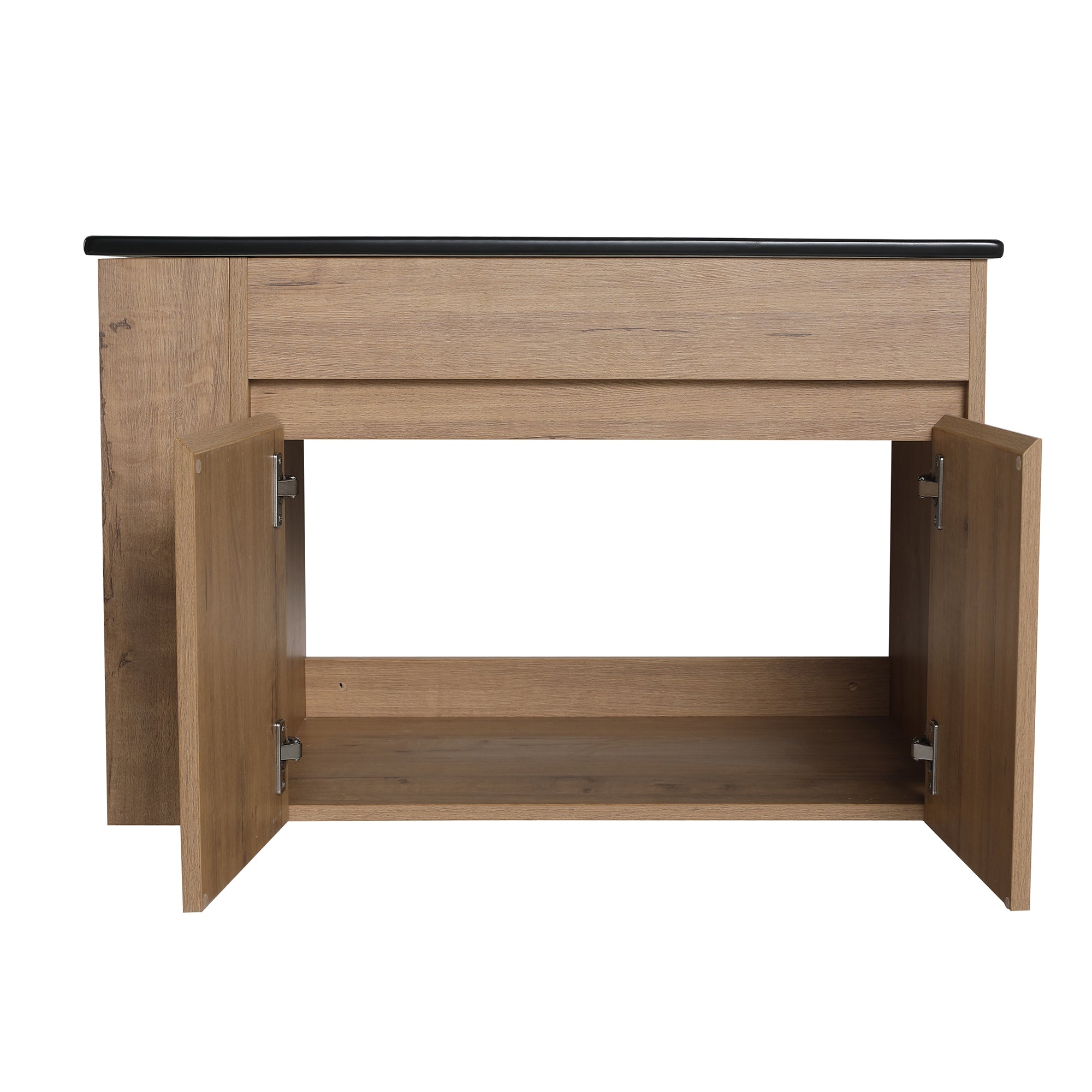 30 inch Plywood Wall-Mounted Bathroom Vanity Set with Integrated Ceramic Sink