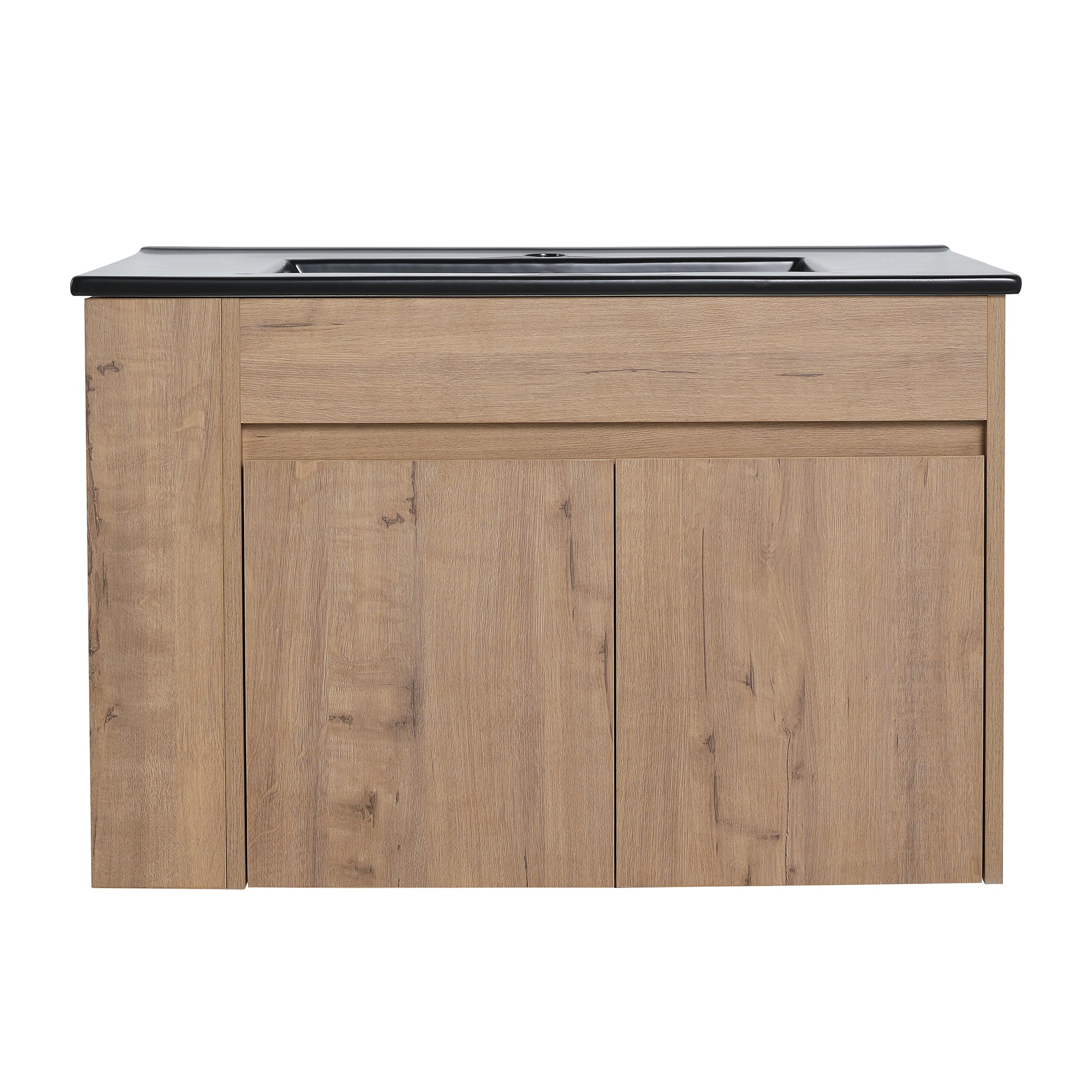 30 inch Plywood Wall-Mounted Bathroom Vanity Set with Integrated Ceramic Sink