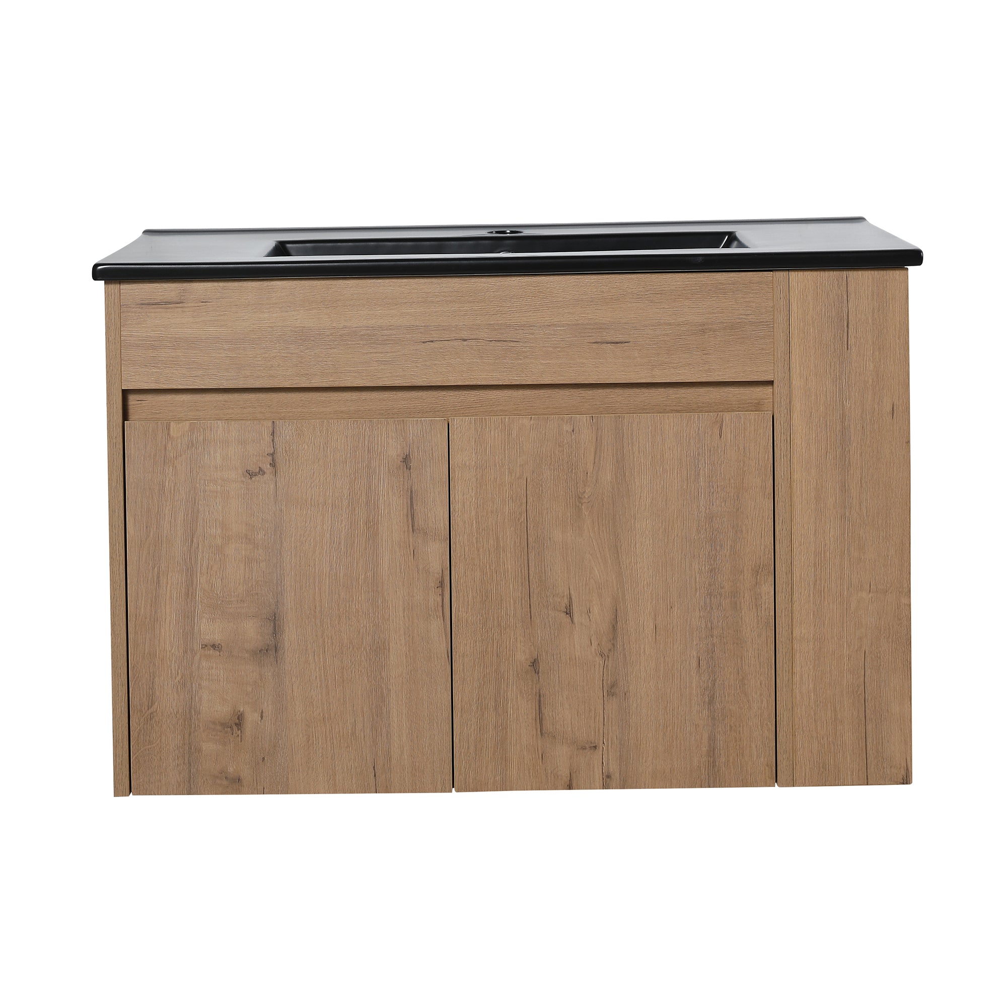 30 inch Plywood Wall-Mounted Bathroom Vanity Set with Integrated Ceramic Sink