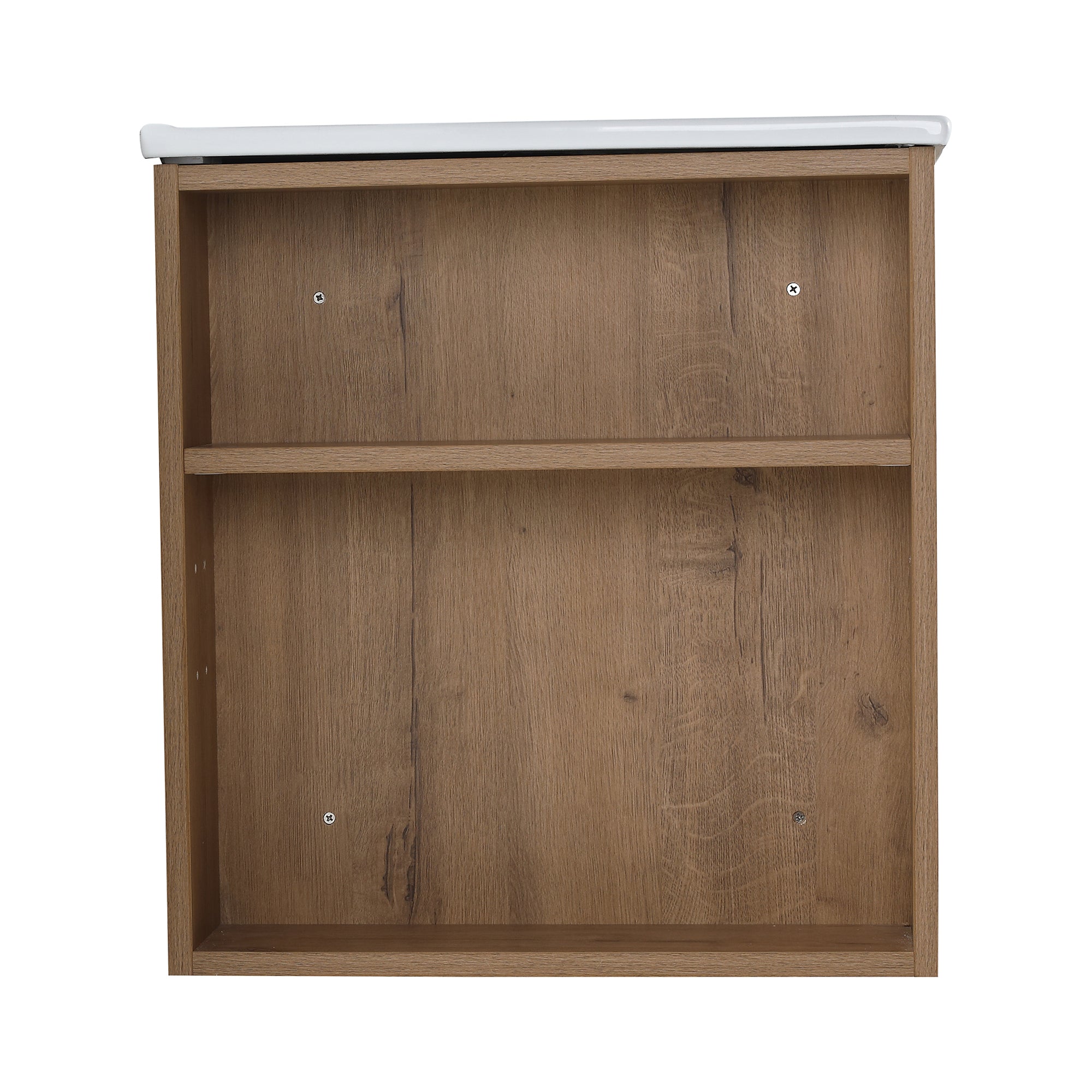 30 inch Plywood Wall-Mounted Bathroom Vanity Set with Integrated Ceramic Sink