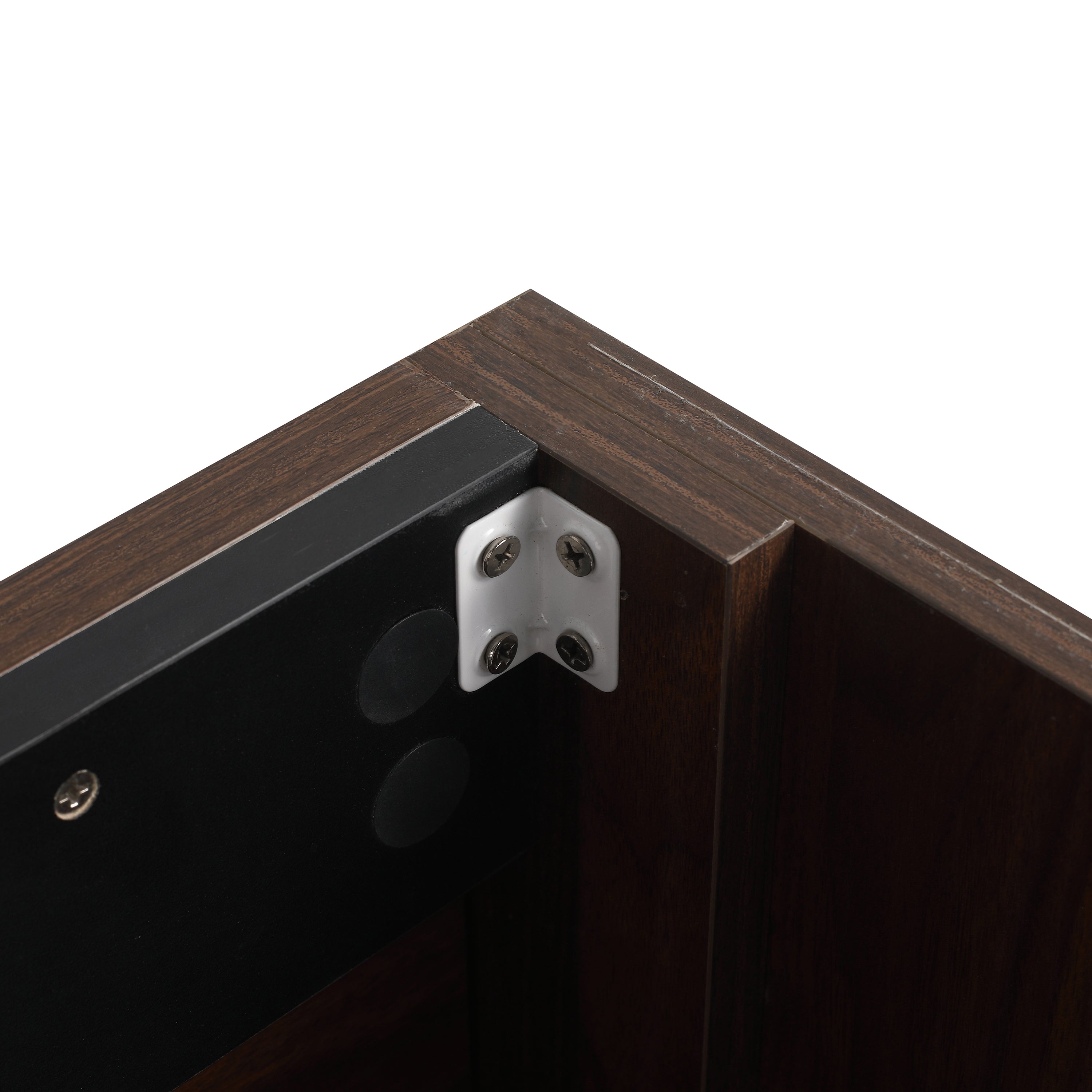 36 in. Plywood Wall Mounted Bathroom Vanity Set in California Walnut with Integrated Ceramic Sink
