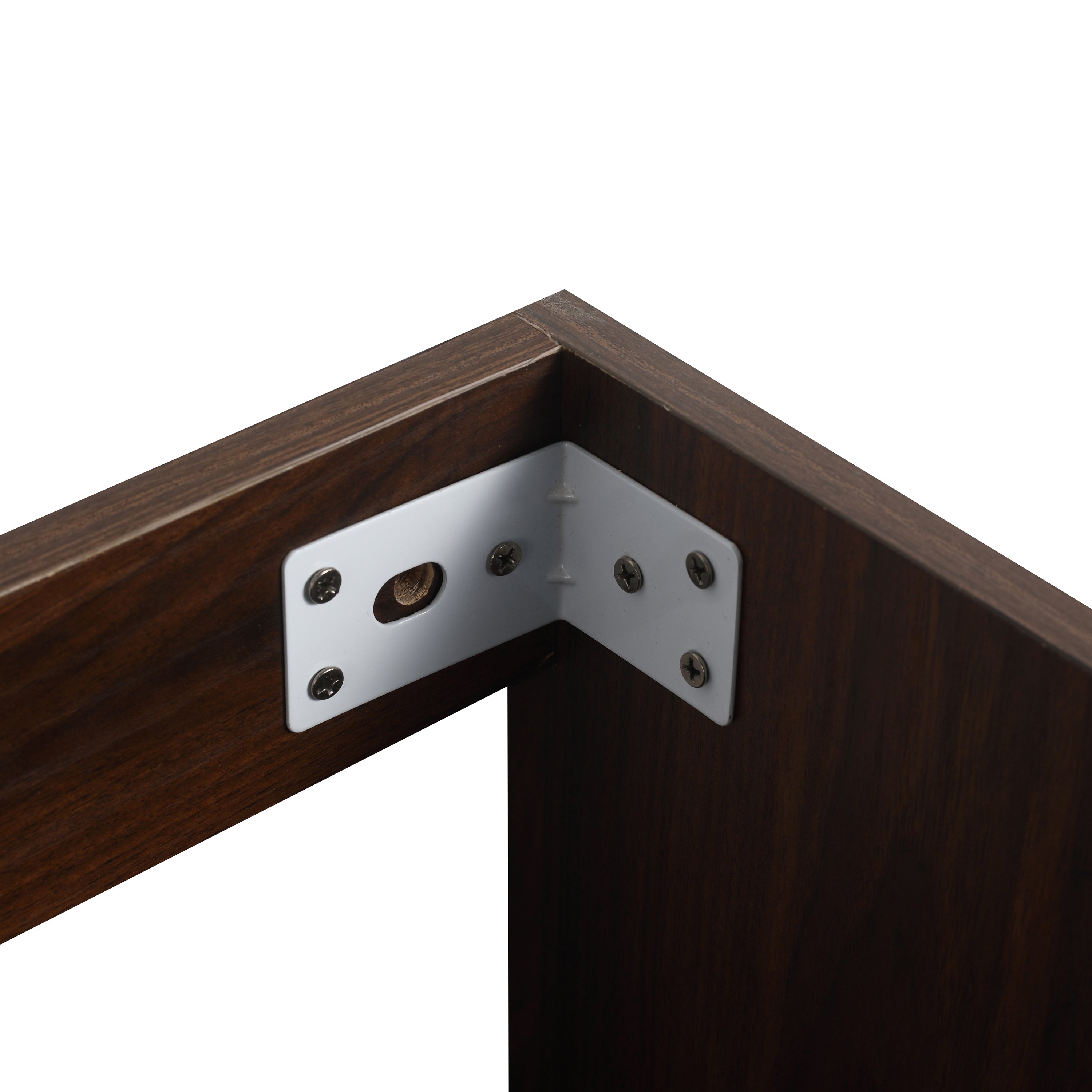 36 in. Plywood Wall Mounted Bathroom Vanity Set in California Walnut with Integrated Ceramic Sink