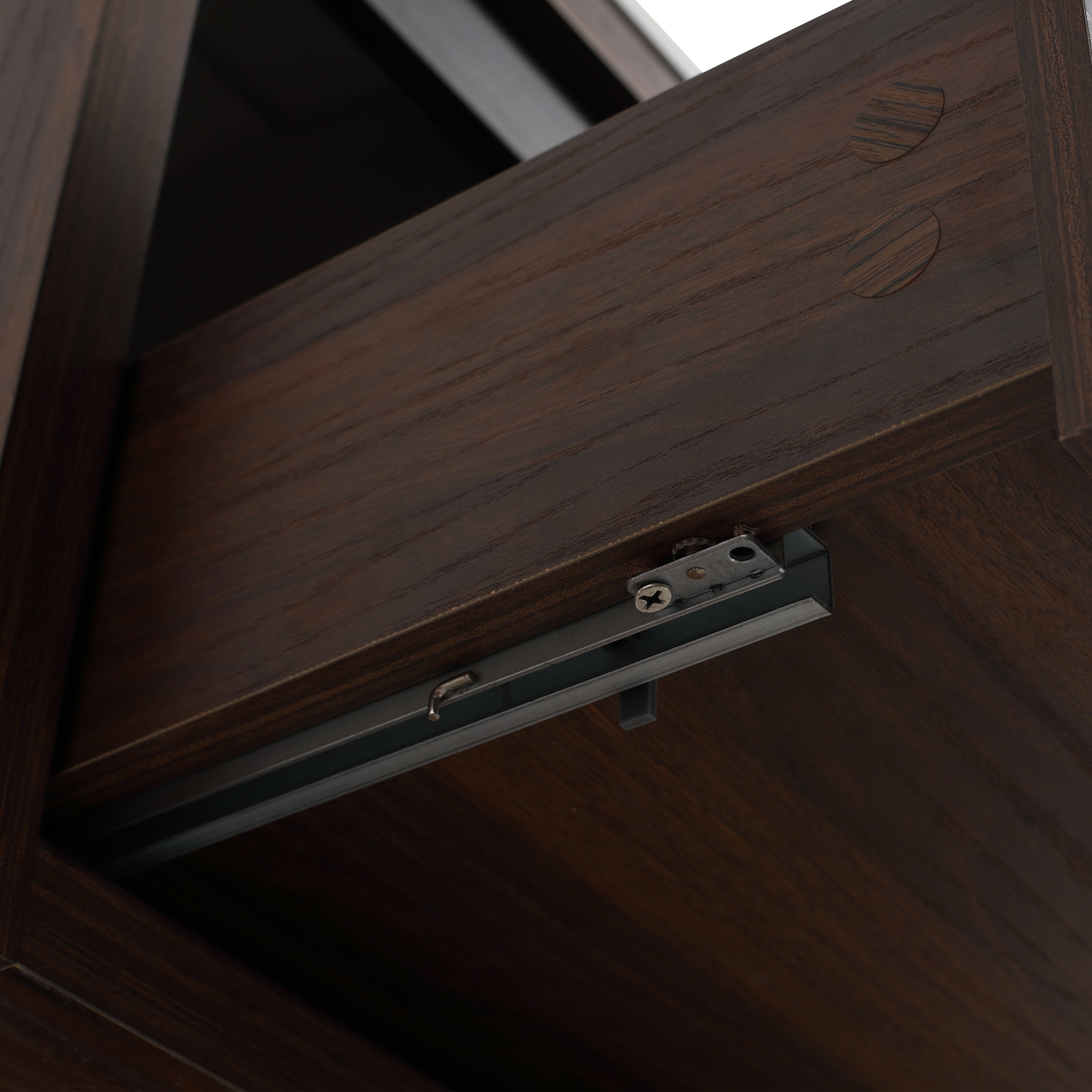 36 in. Plywood Wall Mounted Bathroom Vanity Set in California Walnut with Integrated Ceramic Sink