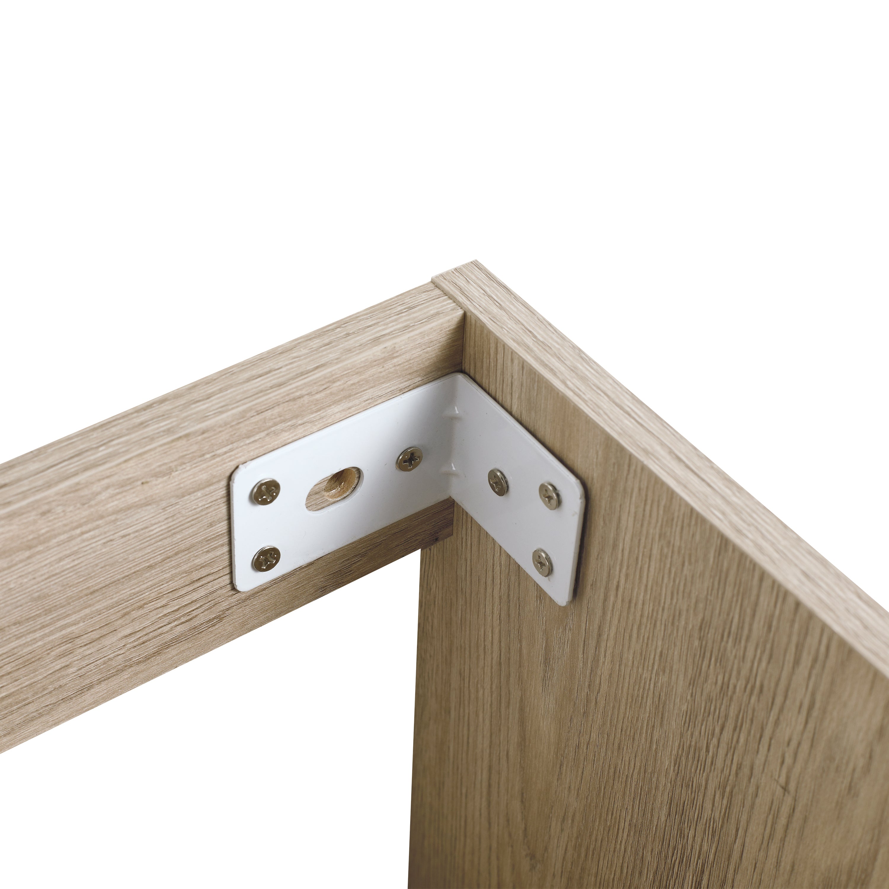 24 in. Plywood Wall Mounted Bathroom Vanity Set in White Oak with Integrated Ceramic