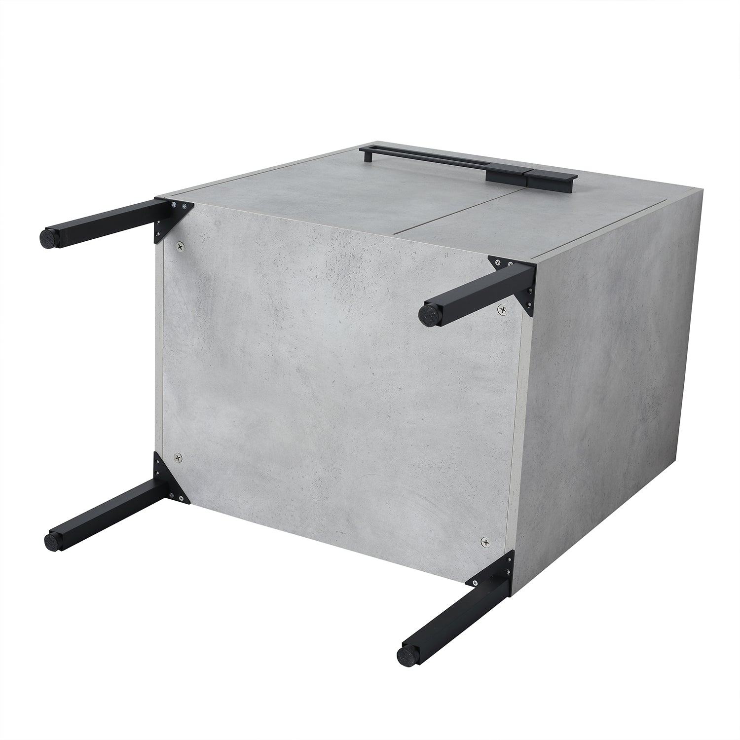 24 in. W x 18 in. D x 34 in. H Bath Vanity Set in Cement Grey with Ceramic Vanity Top in White with White Basin