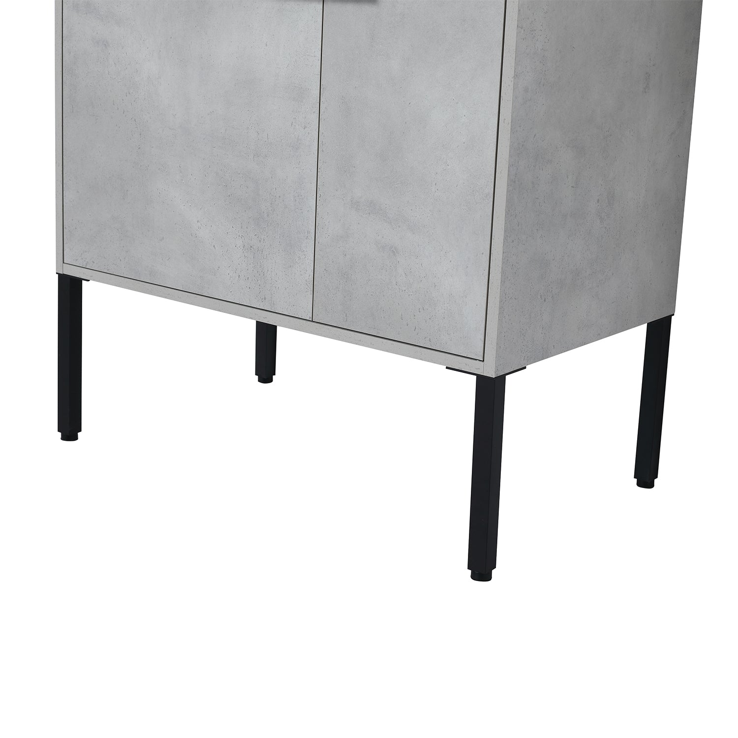 30 in. W x 18 in. D x 34 in. H Bath Vanity Set in Cement Grey with Ceramic Vanity Top in White with White Basin
