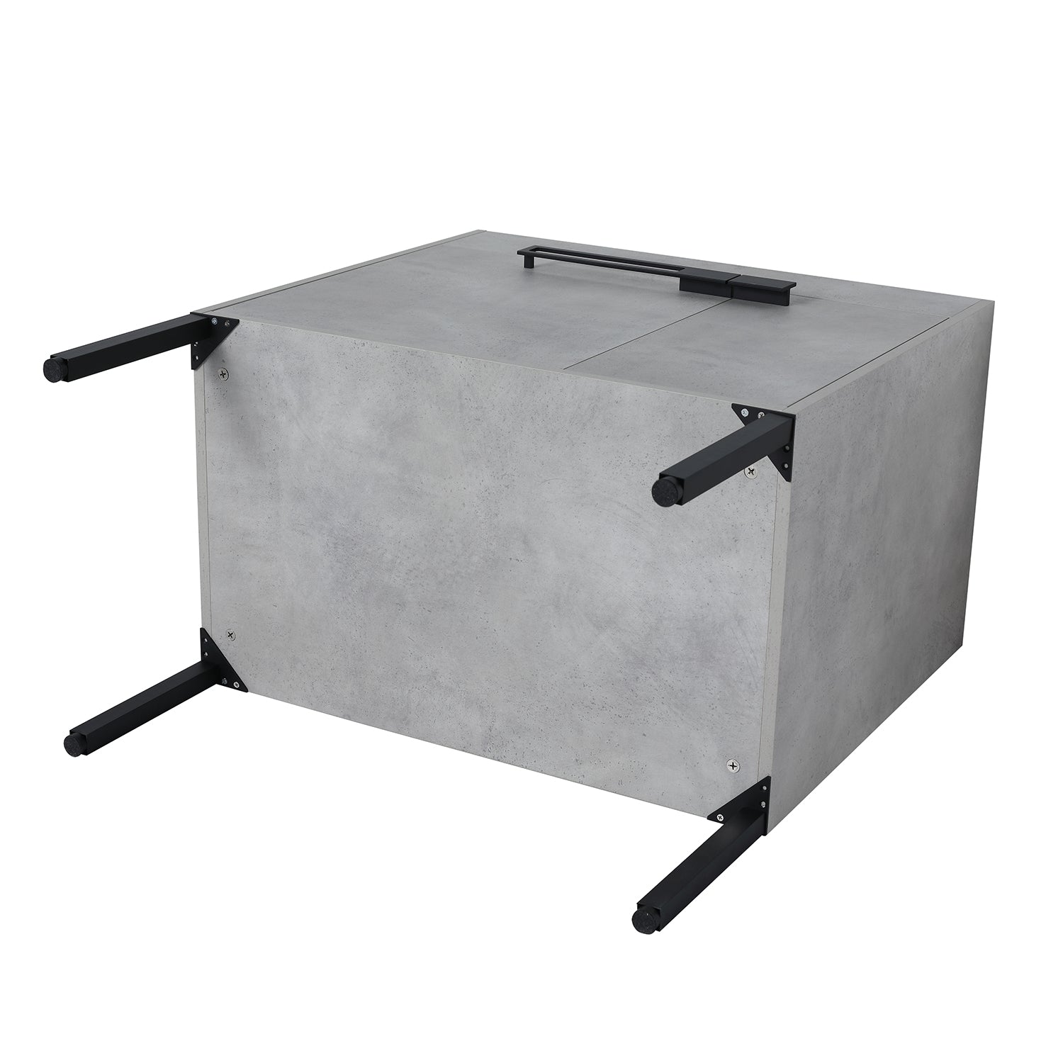 29.9 in. W x 18 in. D x 34 in. H Bath Vanity Set in Cement Grey with Ceramic Vanity Top in White with White Basin