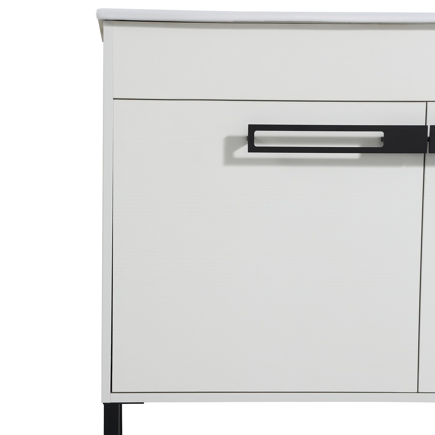 36 in. W x 18 in. D x 35 in. H Bath Vanity Set in White with Cultured Marble Vanity Top in White with White Basin