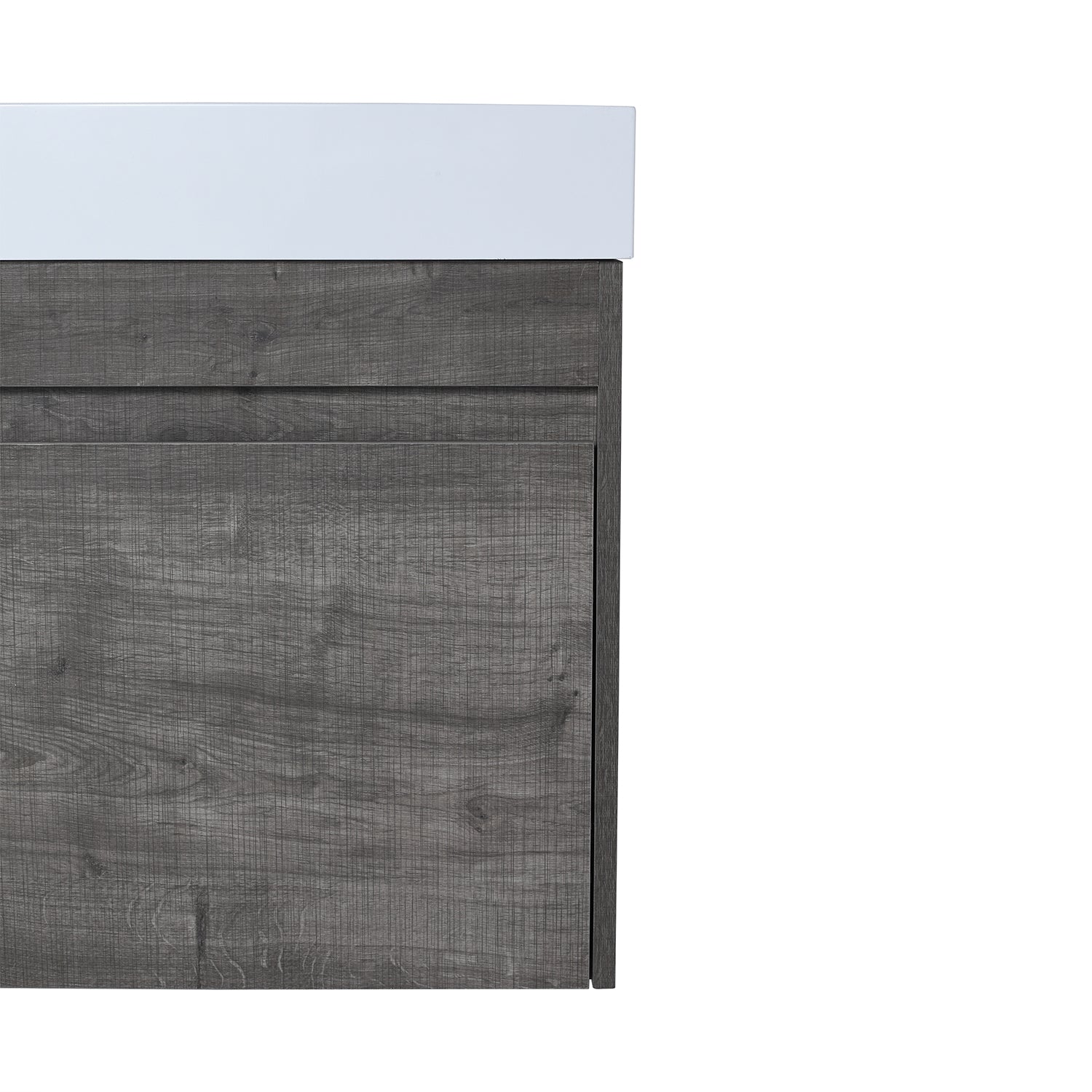 18 in. W x 10 in. D x 23 in. H Bath Vanity Set in Grey Oak with Cultured Marble Vanity Top in White with White Basin