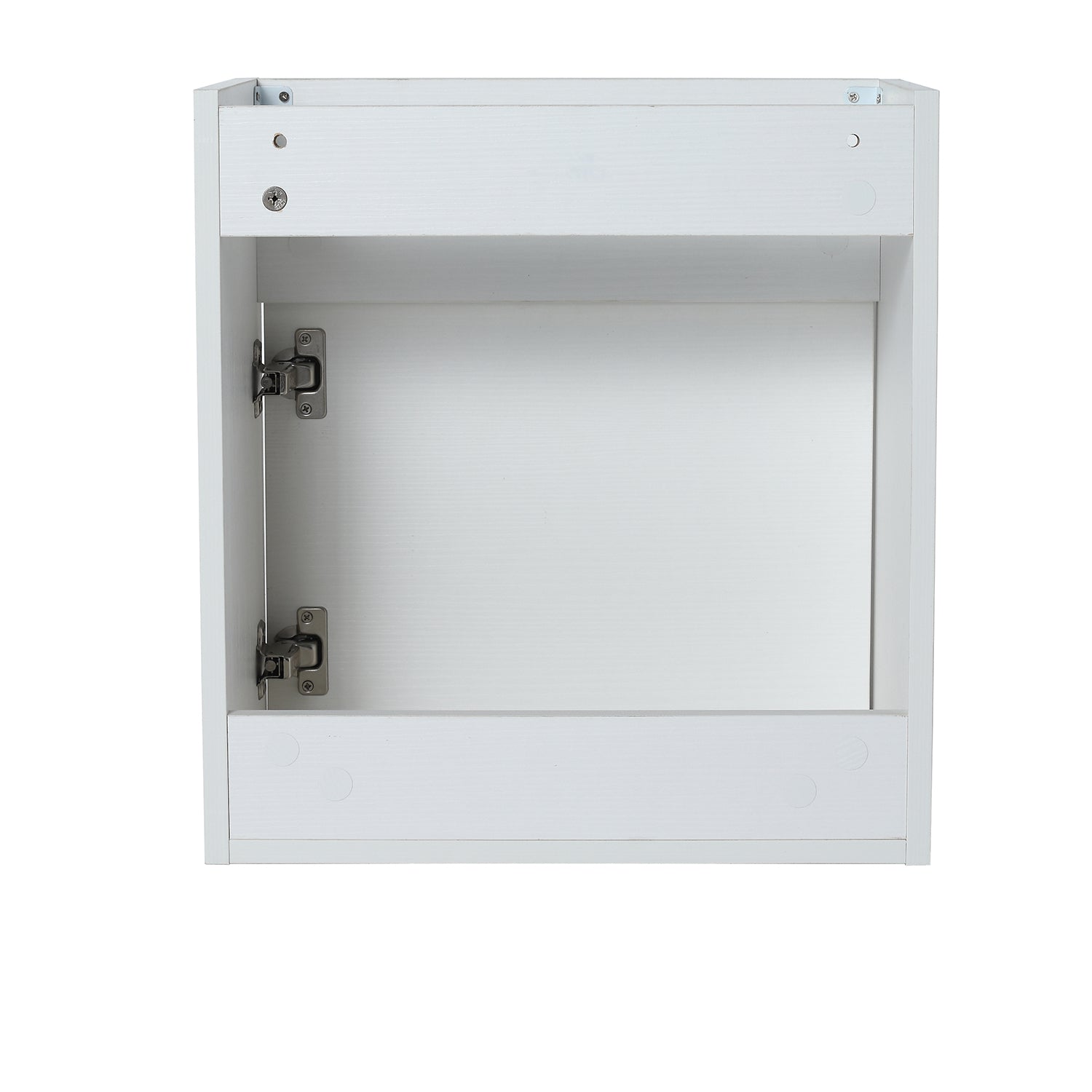18 in. W x 10 in. D x 23 in. H Bath Vanity Set in White Straight Grain with Cultured Marble Vanity Top in White with White Basin