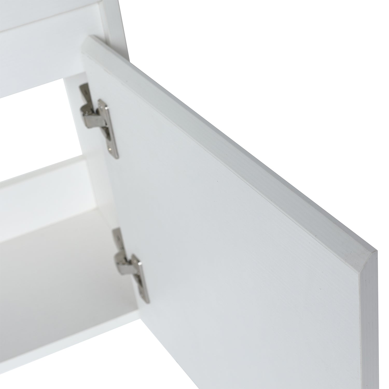 18 in. W x 10 in. D x 23 in. H Bath Vanity Set in White Straight Grain with Cultured Marble Vanity Top in White with White Basin