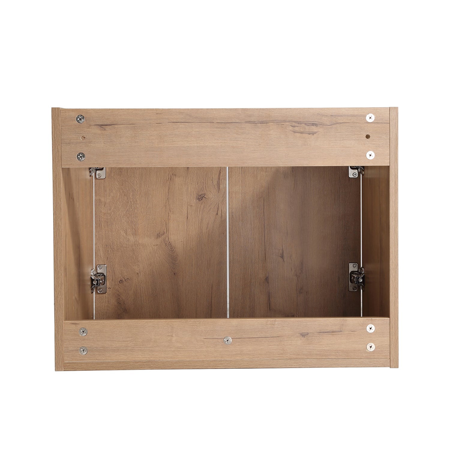 24 in. W x 18 in. D x 20 in. H Bath Vanity Set in Imitative Oak with Cultured Marble Vanity Top in White with White Basin