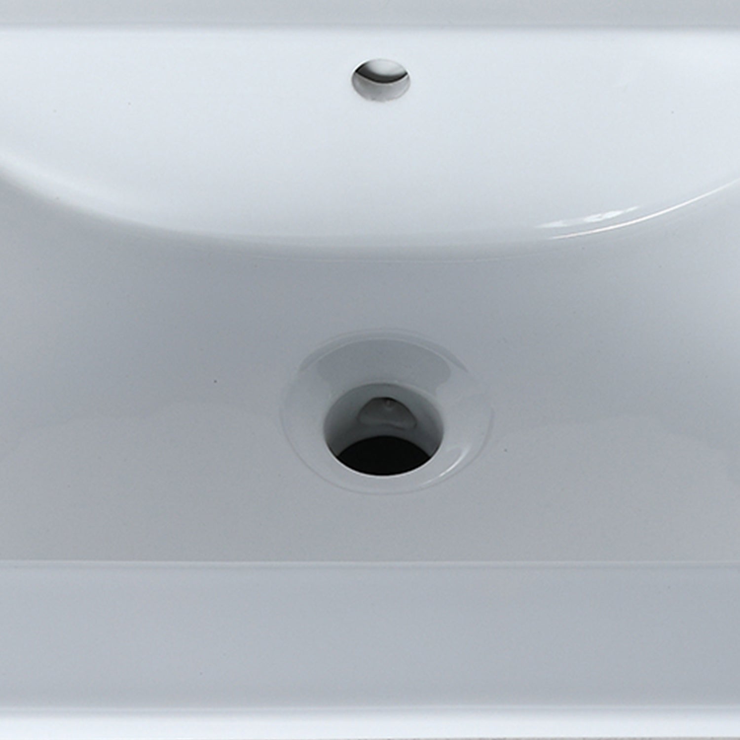 24 in. W x 18 in. D Bath Vanity in White with Ceramic Top