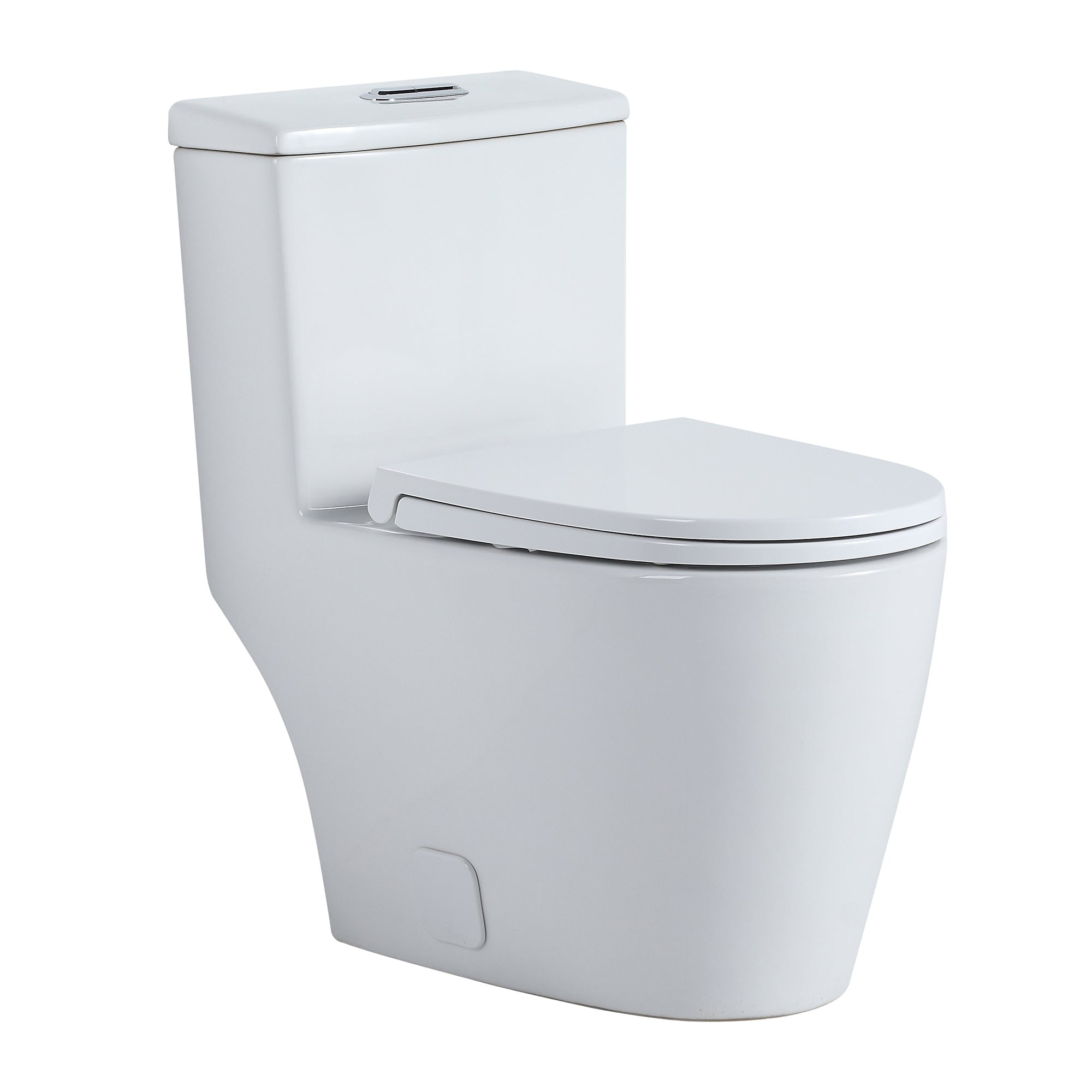 27 Inch Ceramic One Piece Toilet with Soft Close Seat