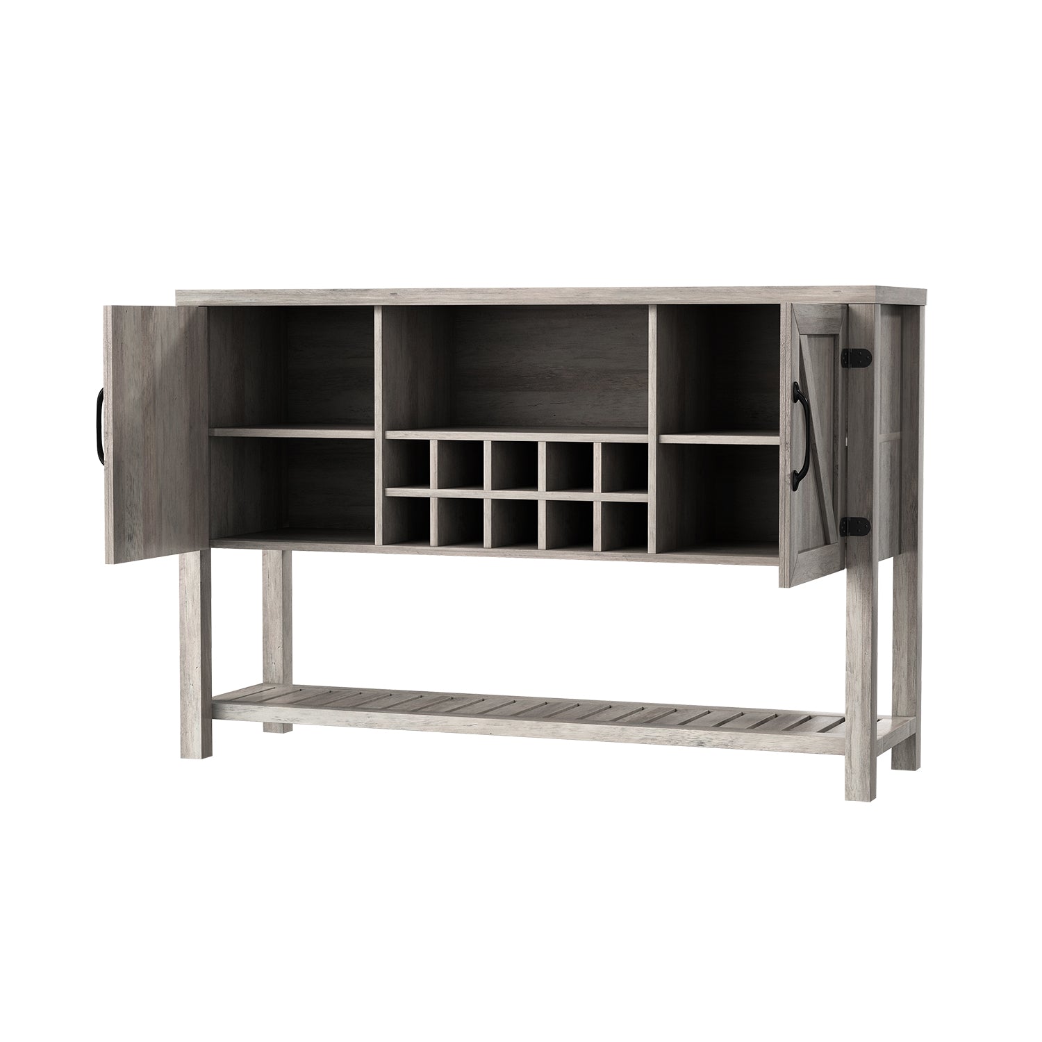 52-inch Console Storage Buffet Cabinet with Wine Racks for Dining Living Room