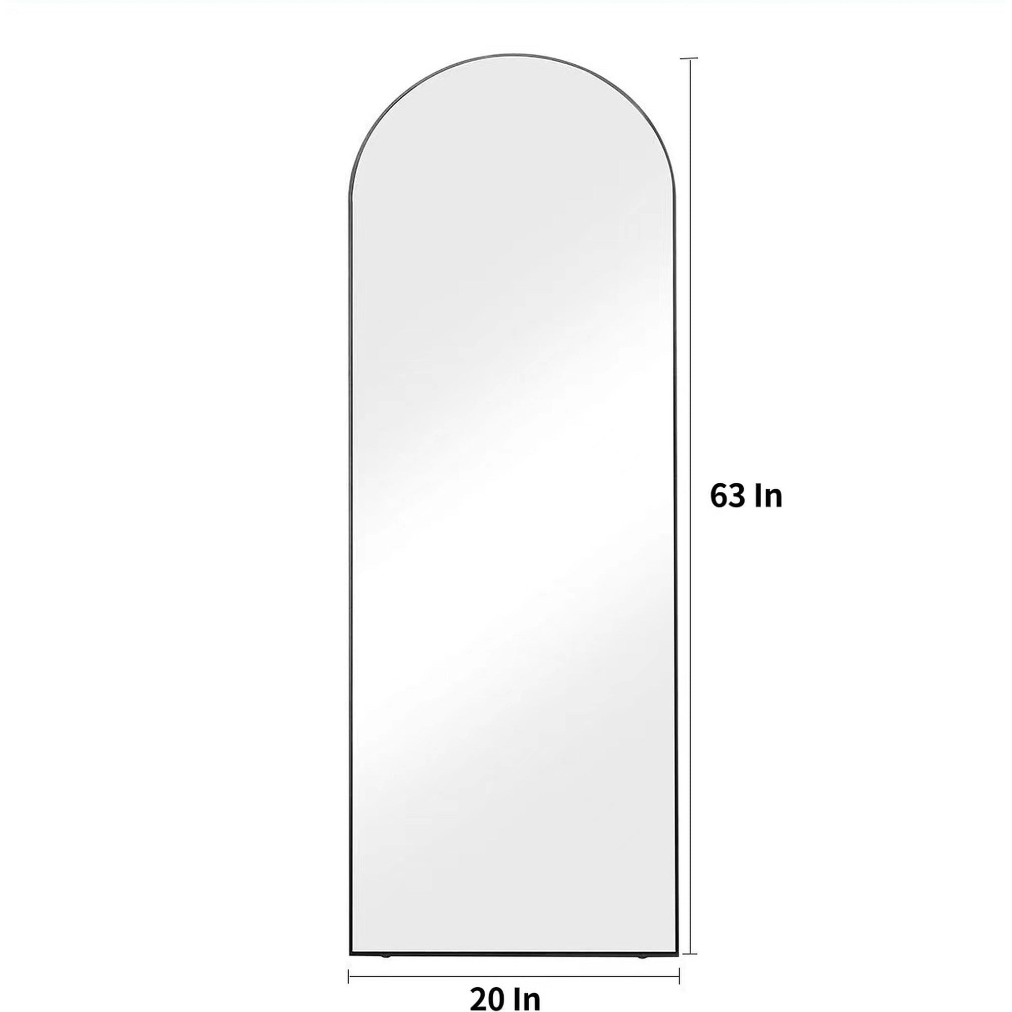 Rectangular Aluminum Framed Freestanding Bedroom Mirror