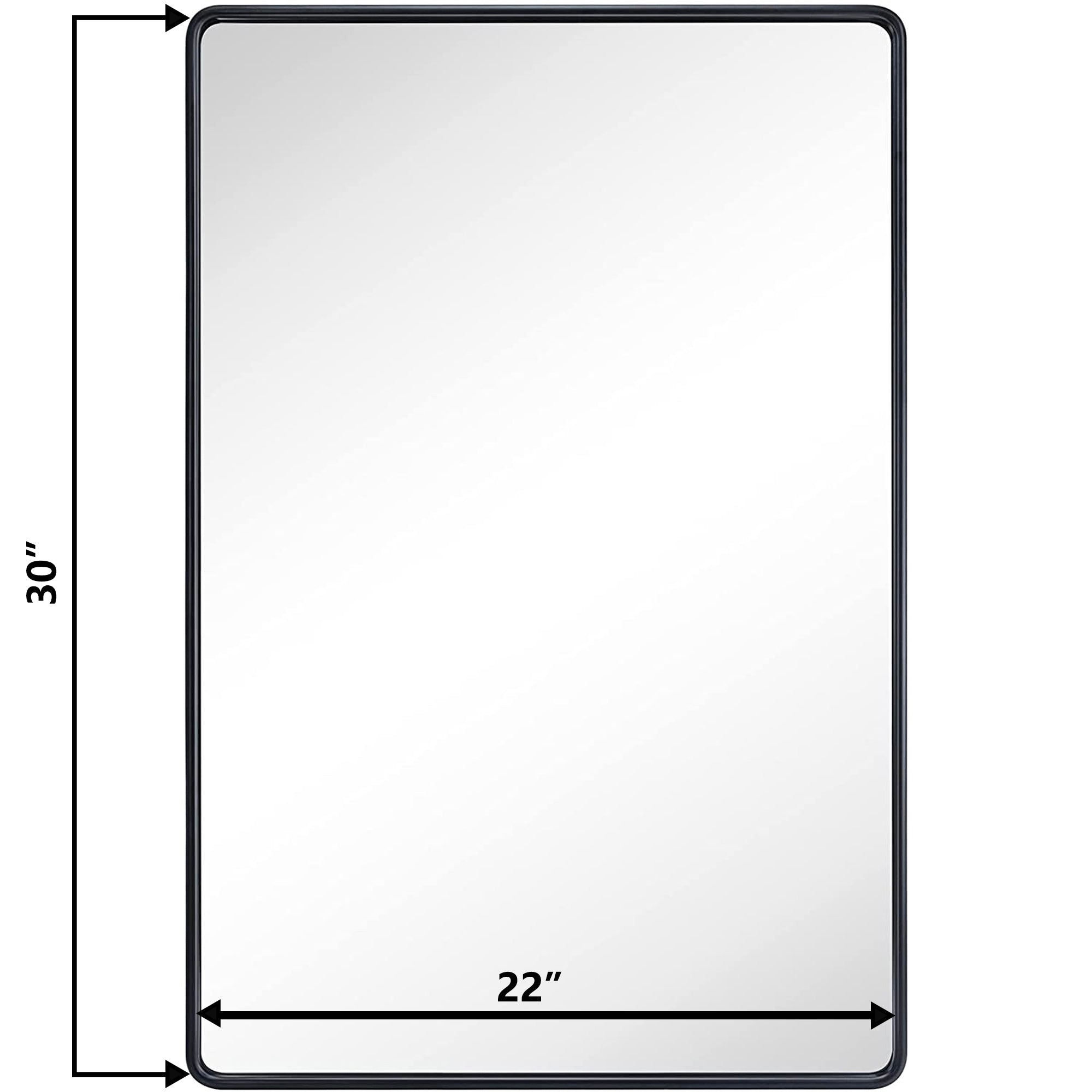 30 inch Rectangular Framed Wall Mounted Bathroom Vanity Mirror