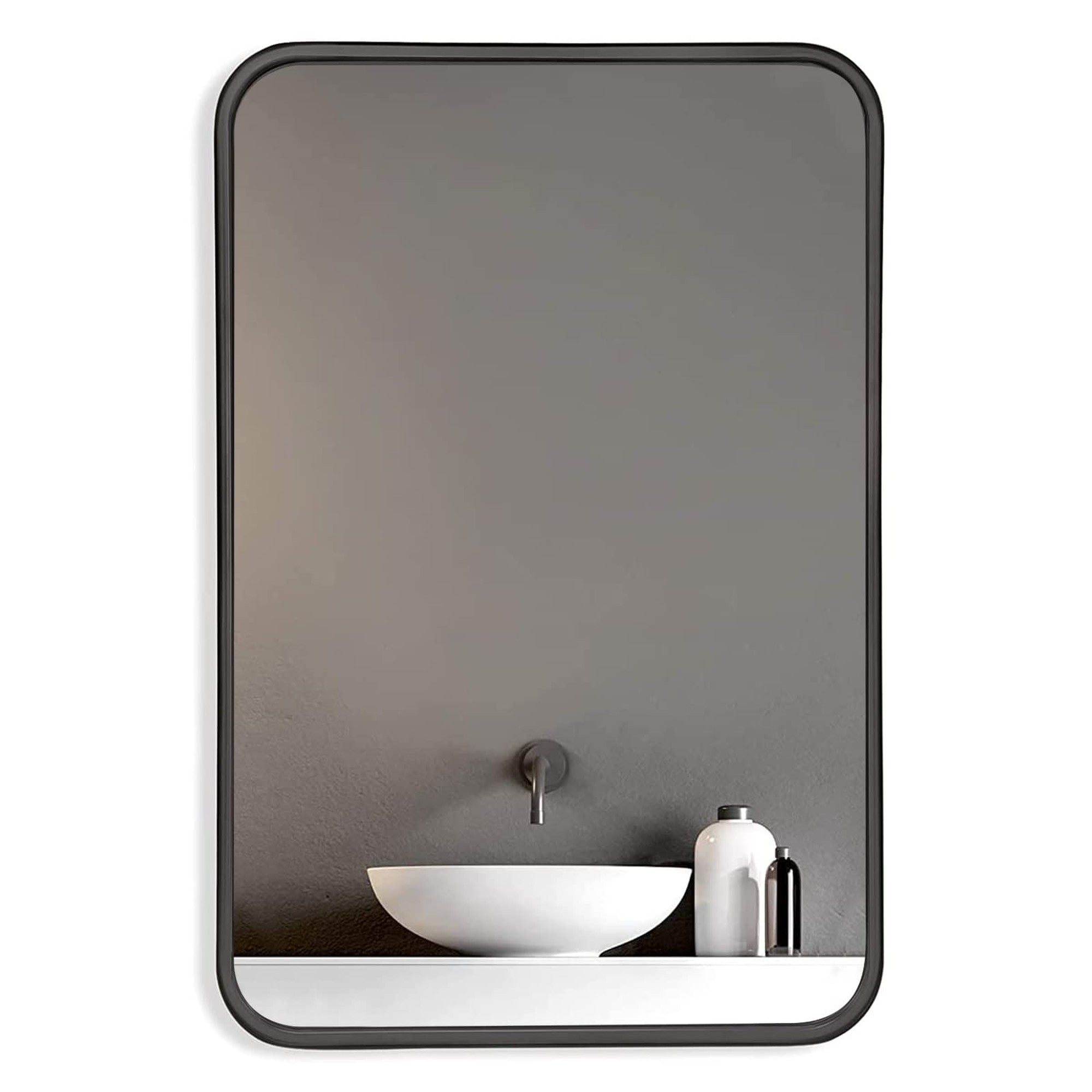 30 inch Rectangular Framed Wall Mounted Bathroom Vanity Mirror