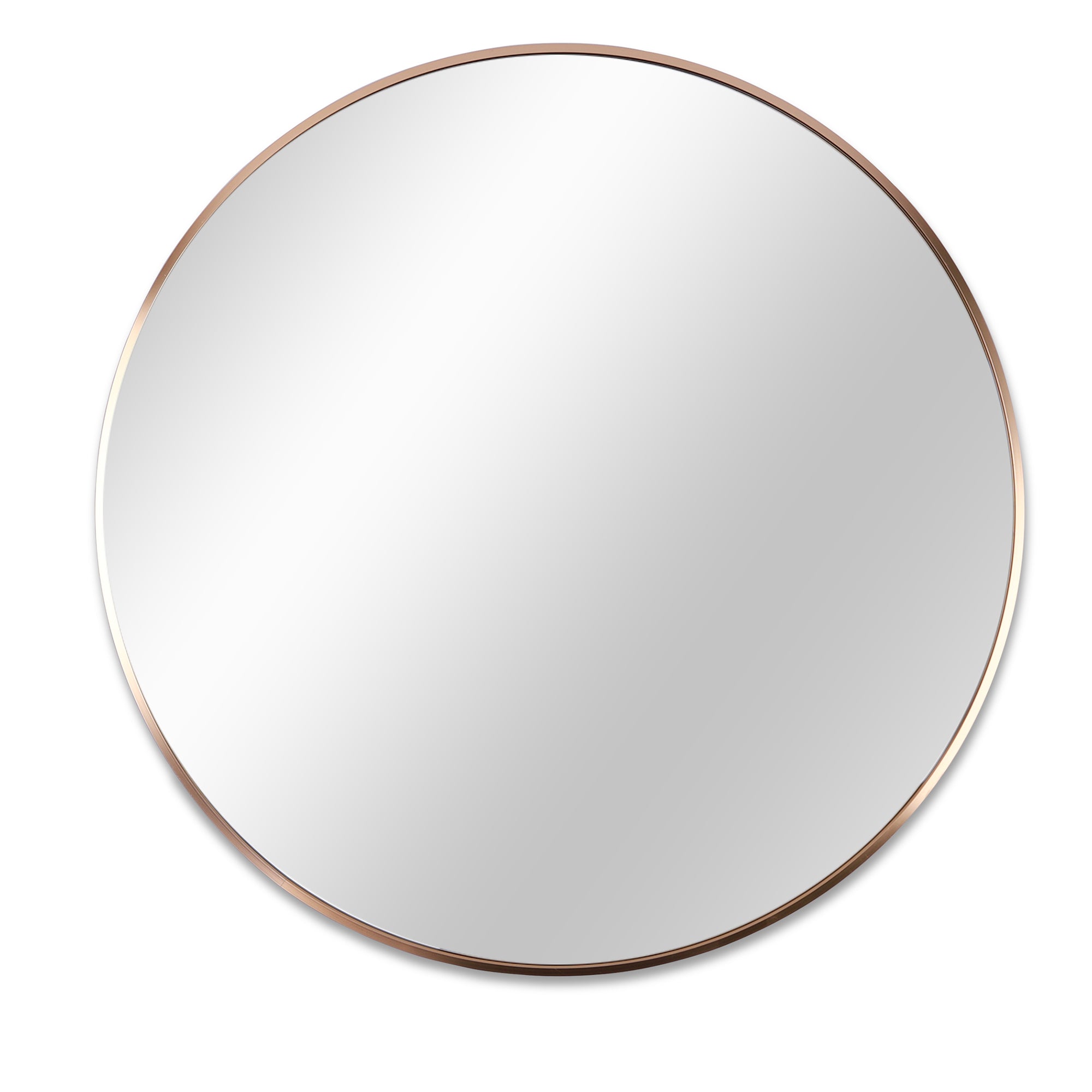 Round Aluminium Framed Wall Mounted Mirror