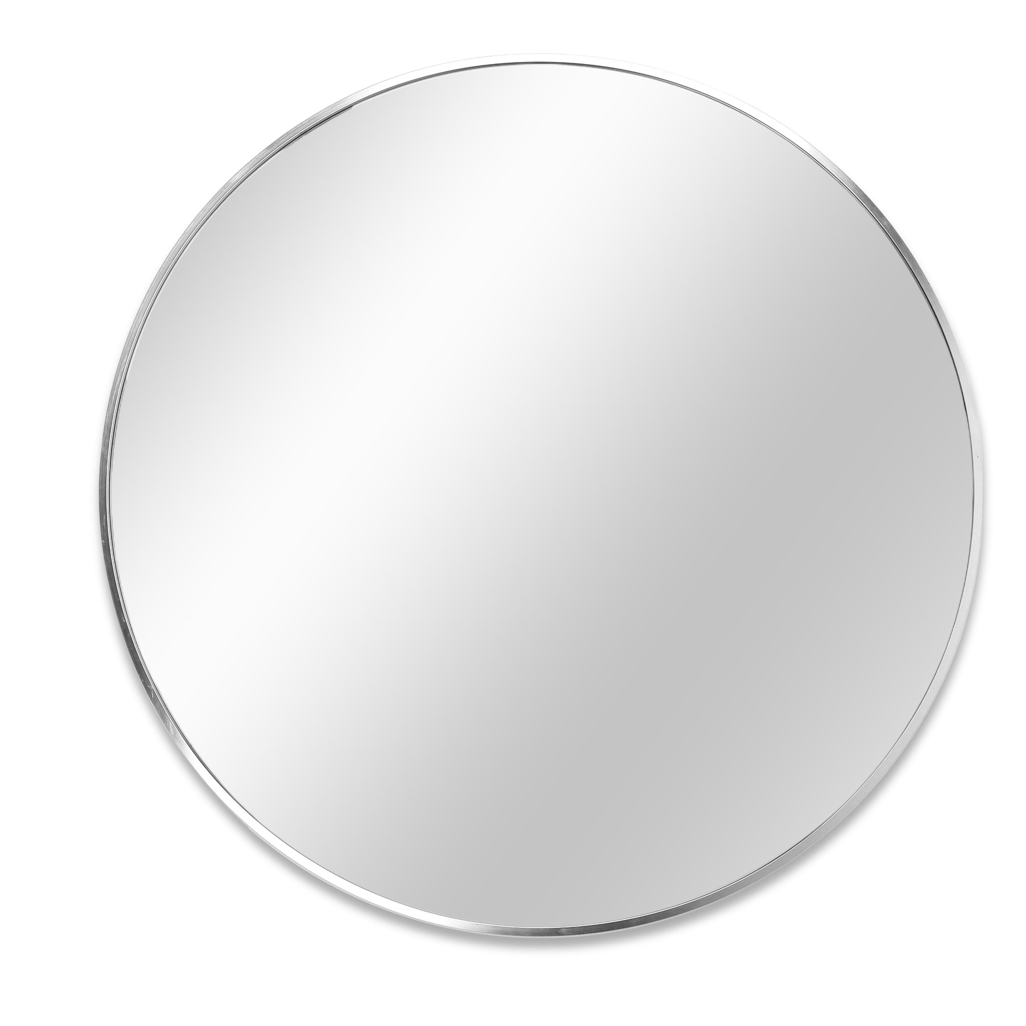 Round Aluminium Framed Wall Mounted Mirror