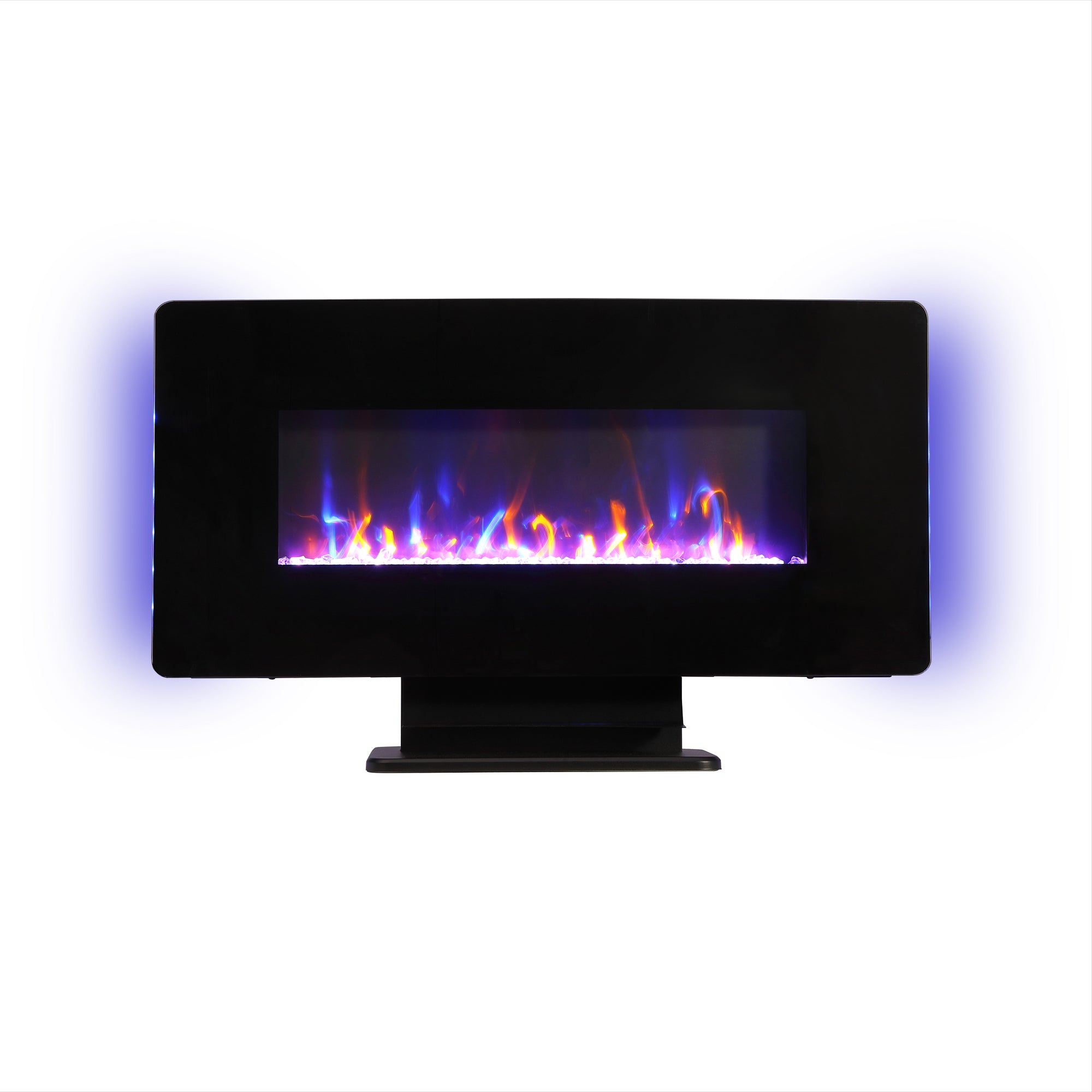 36-inch Freestanding or Wall Mounted Electric Fireplace with Adjustable Flame Color and Remote Control