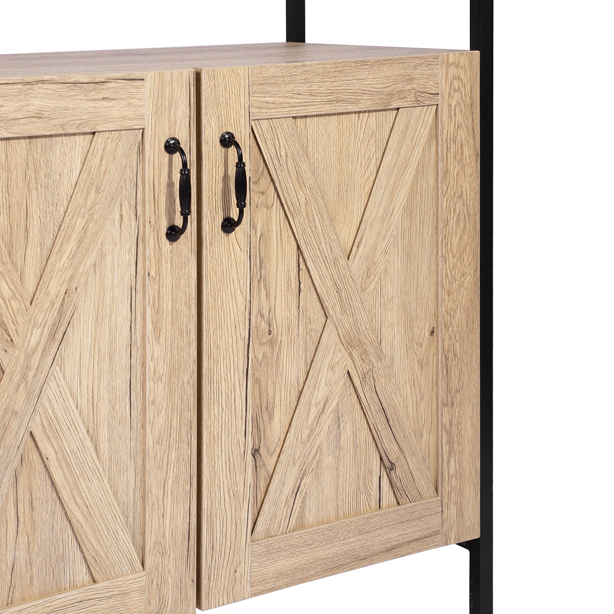 Wood Double Door Accent Cabinet with Shelf