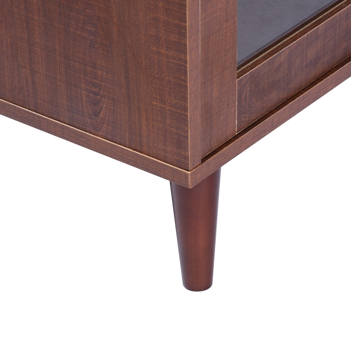 48-inch Wood Sideboard with Glass Door and 3 Drawers