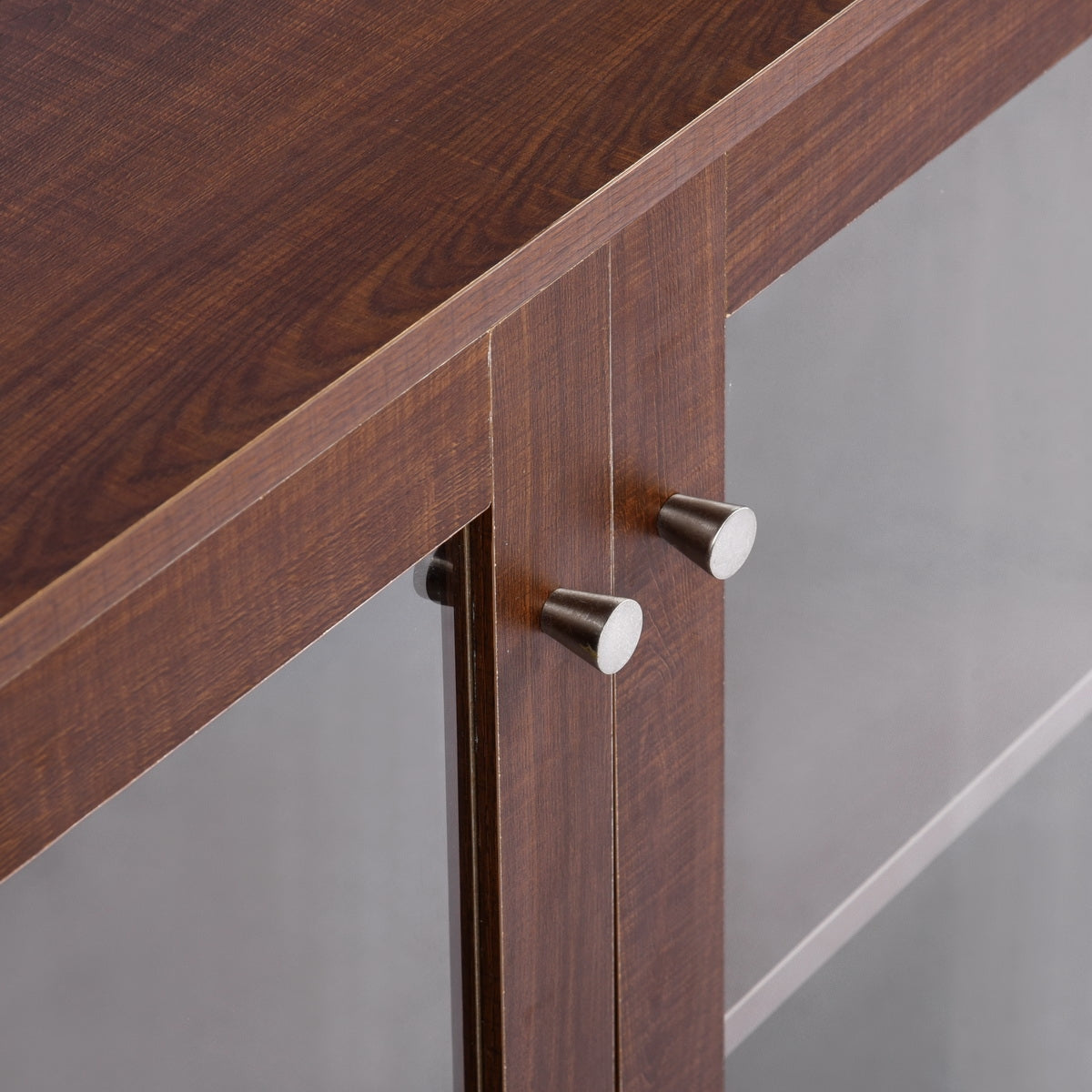 48-inch Wood Sideboard with Glass Door and 3 Drawers