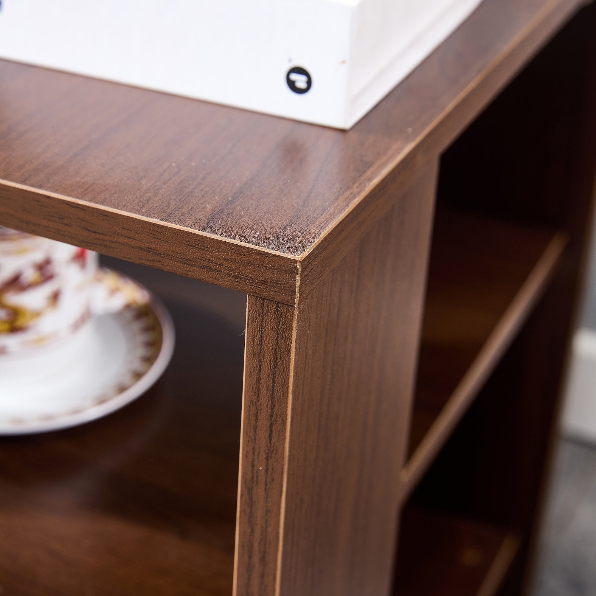 Square Side Table Nightstand 3-tier End Table for Living Room Bedroom