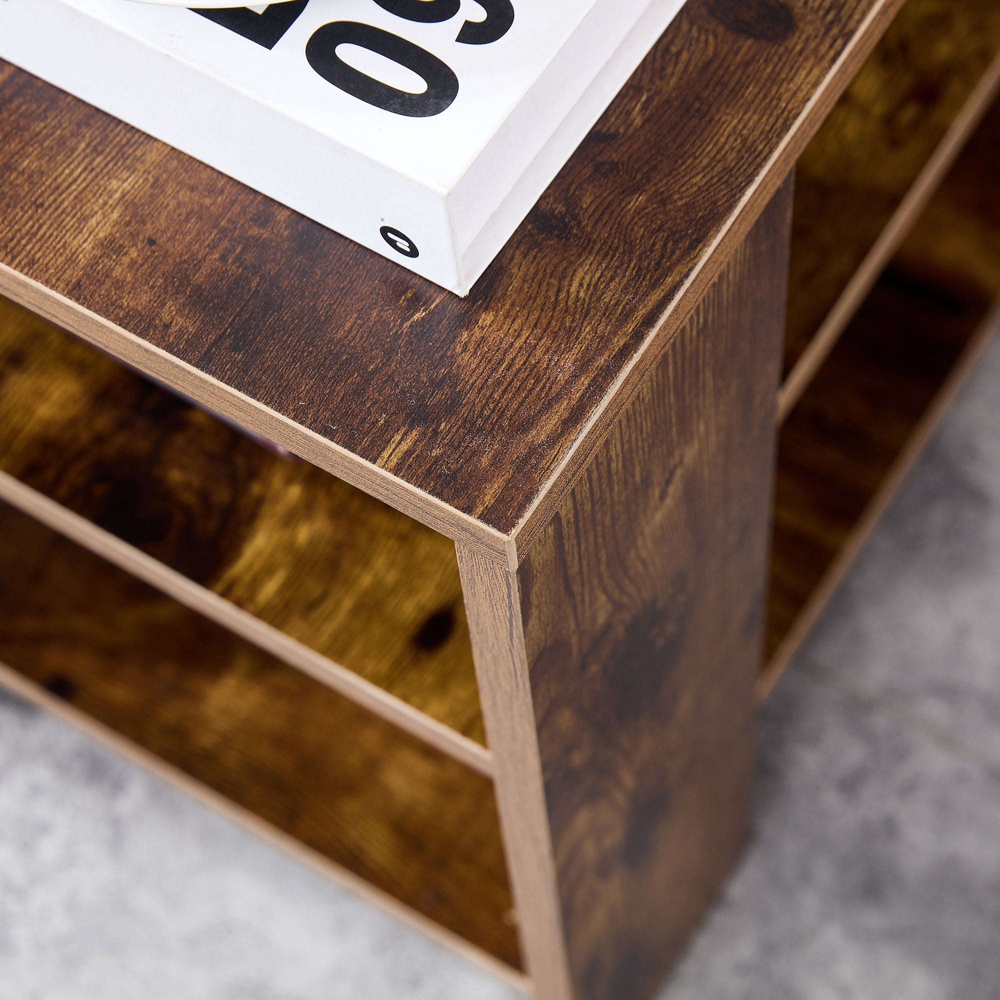 Square Side Table Nightstand 3-tier End Table for Living Room Bedroom