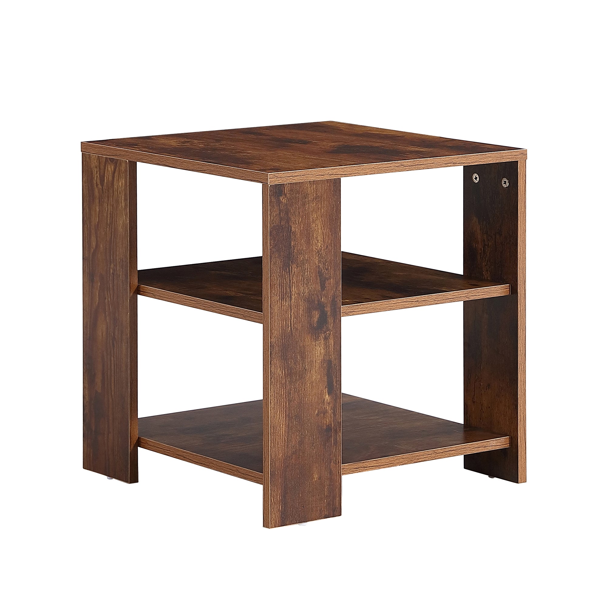 Square Side Table Nightstand 3-tier End Table for Living Room Bedroom