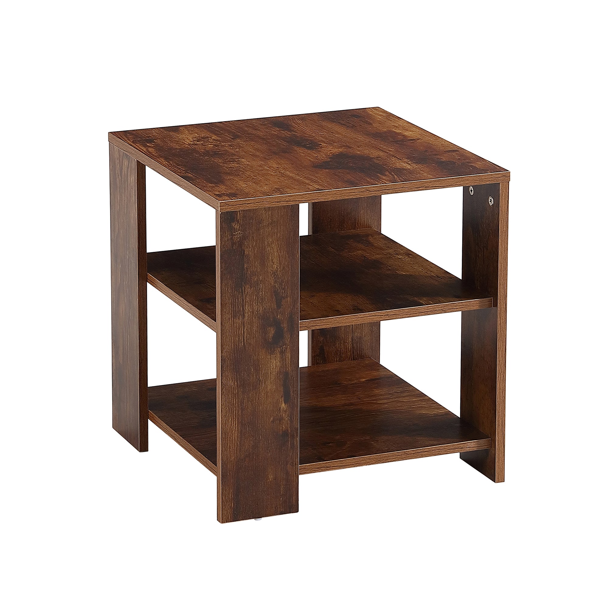 Square Side Table Nightstand 3-tier End Table for Living Room Bedroom