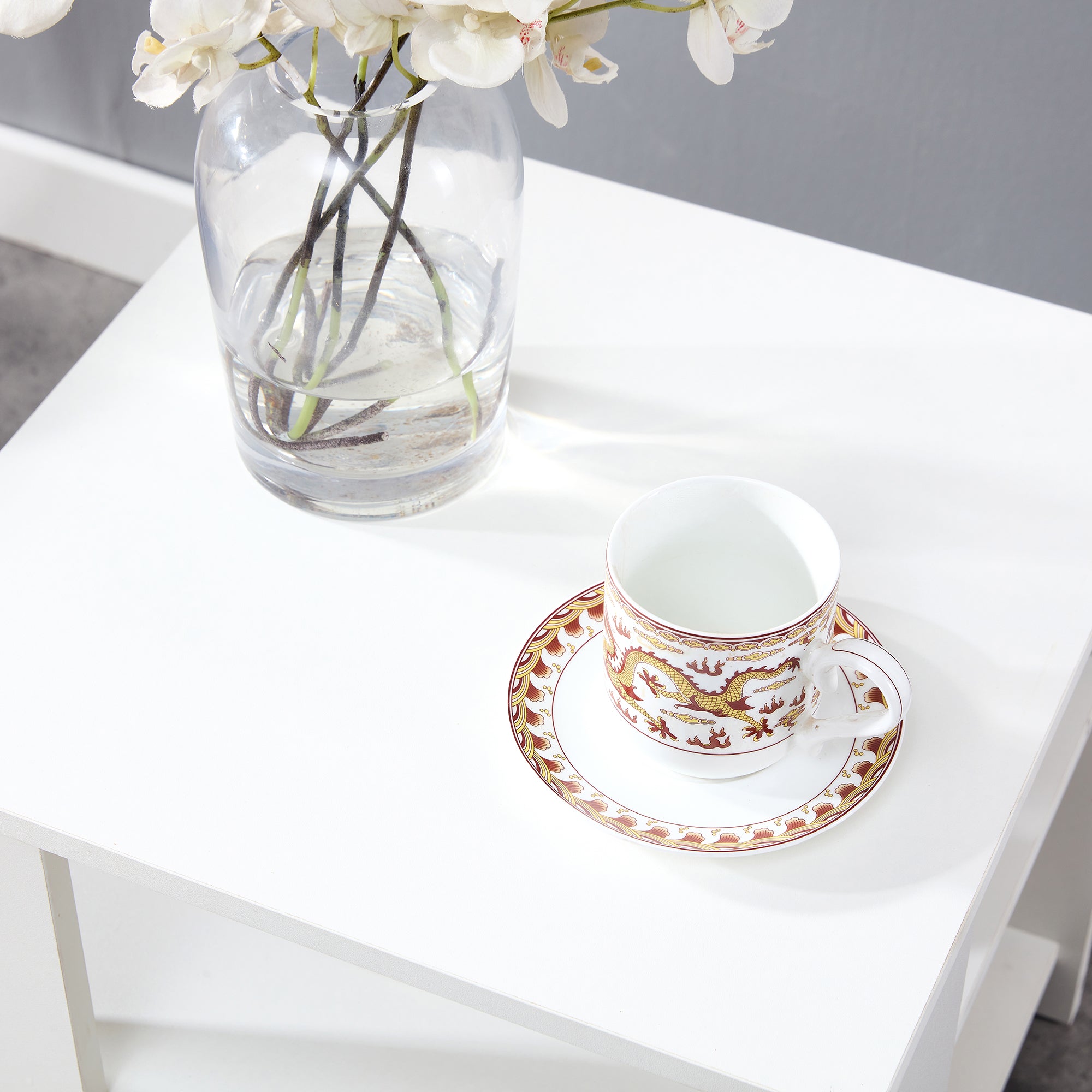 Square Side Table Nightstand 3-tier End Table for Living Room Bedroom