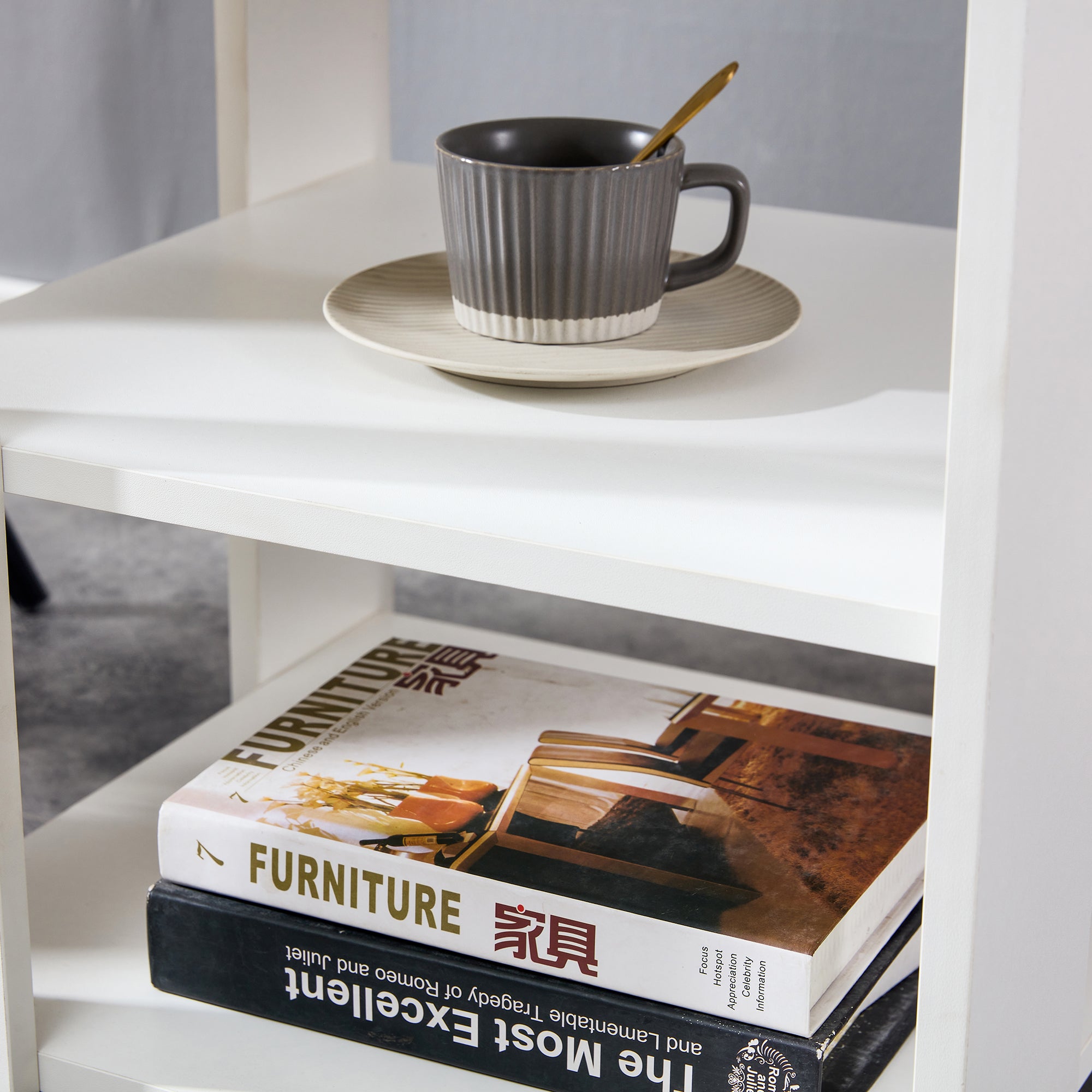 Square Side Table Nightstand 3-tier End Table for Living Room Bedroom