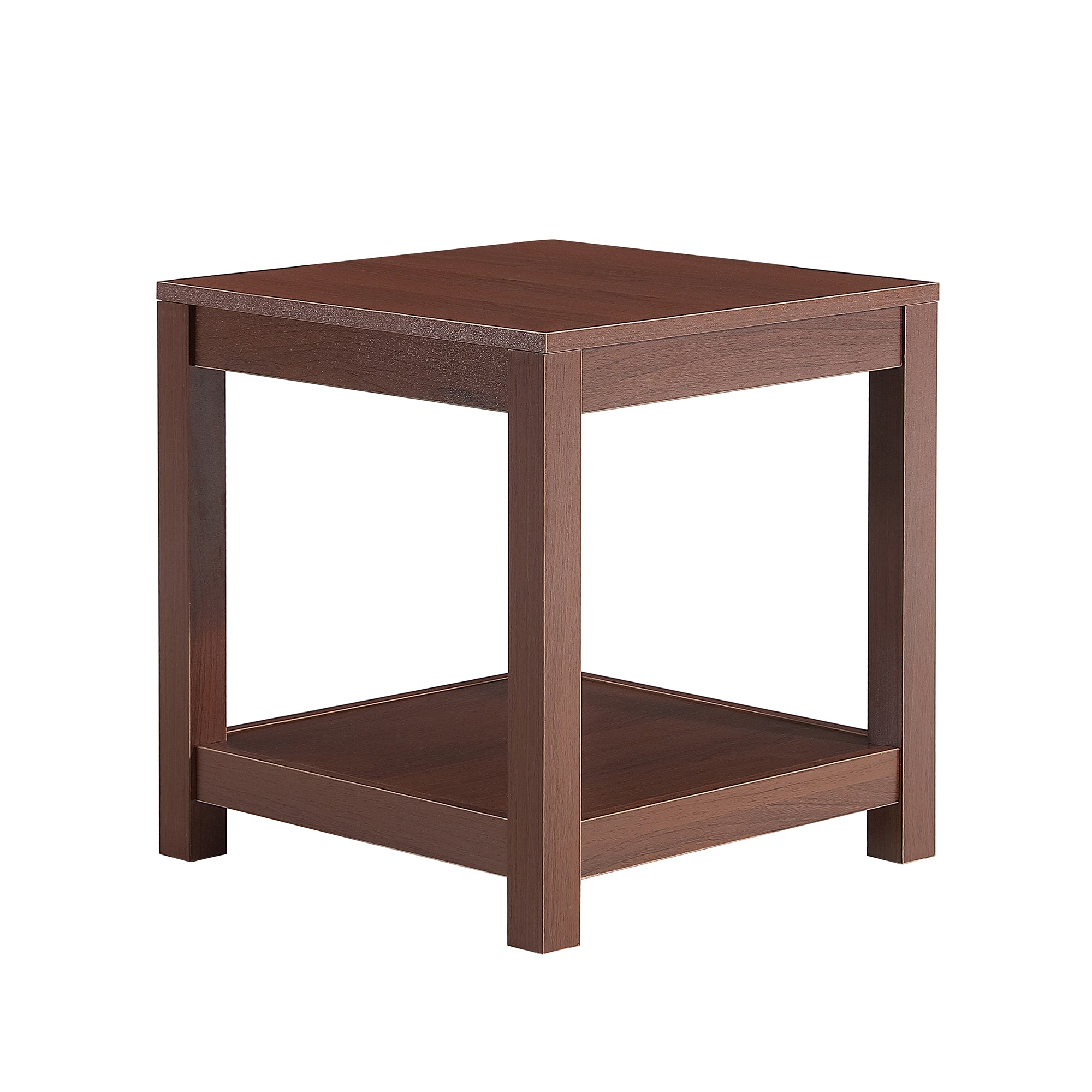 Square Side Table Nightstand 2-tier End Table for Living Room Bedroom