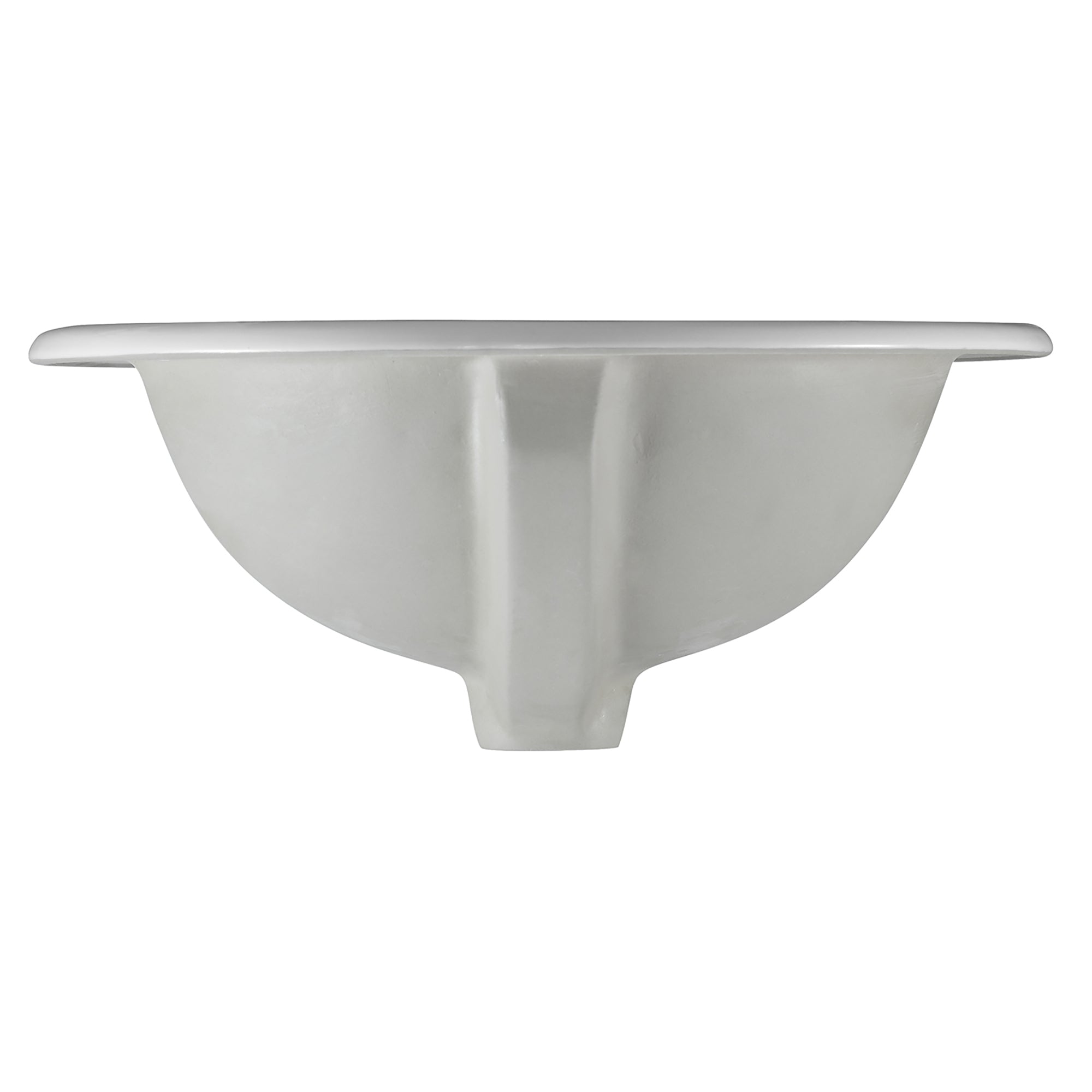 U-Shaped White Ceramic Drop-in Bathroom Sink