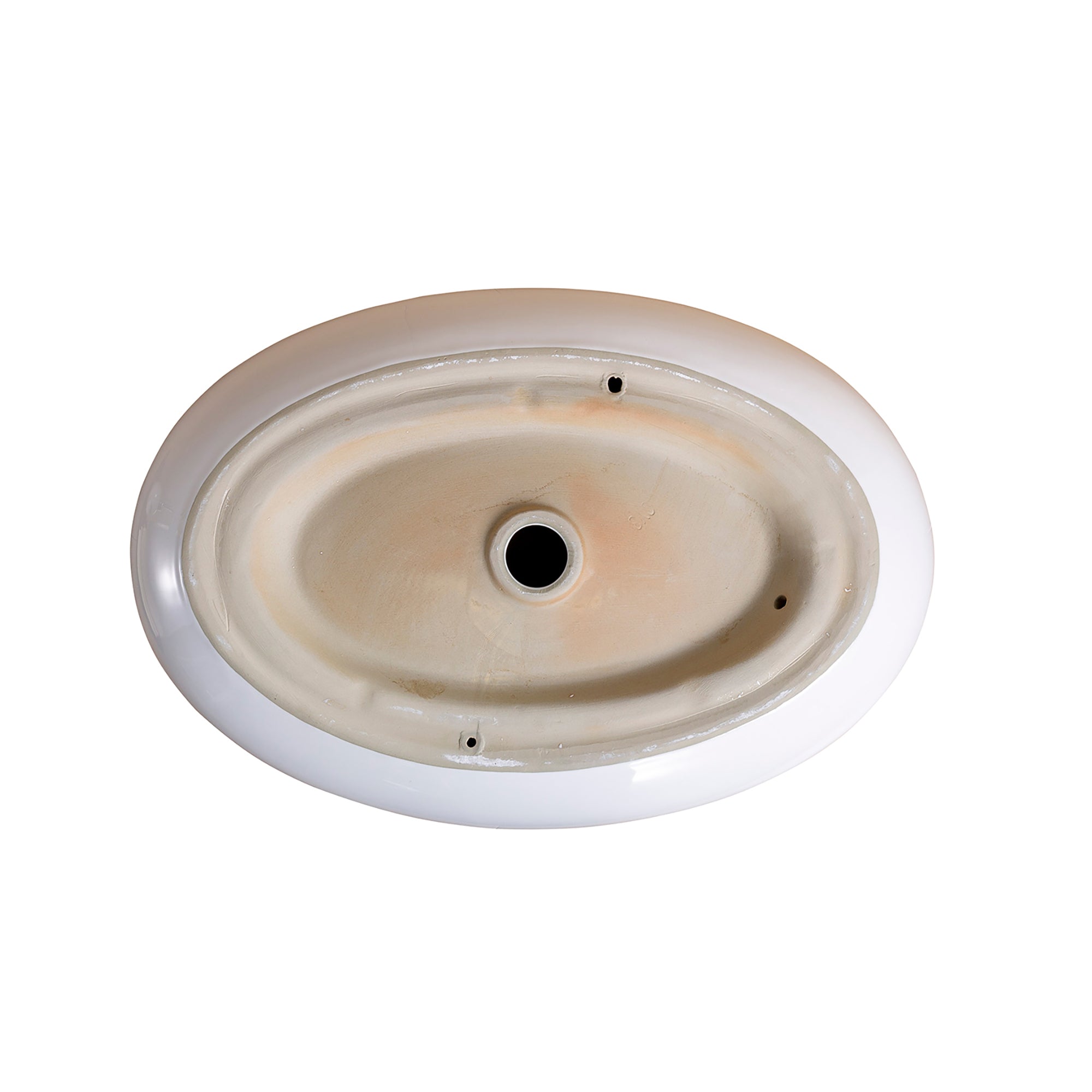 White Ceramic Oval Vessel Bathroom Sink