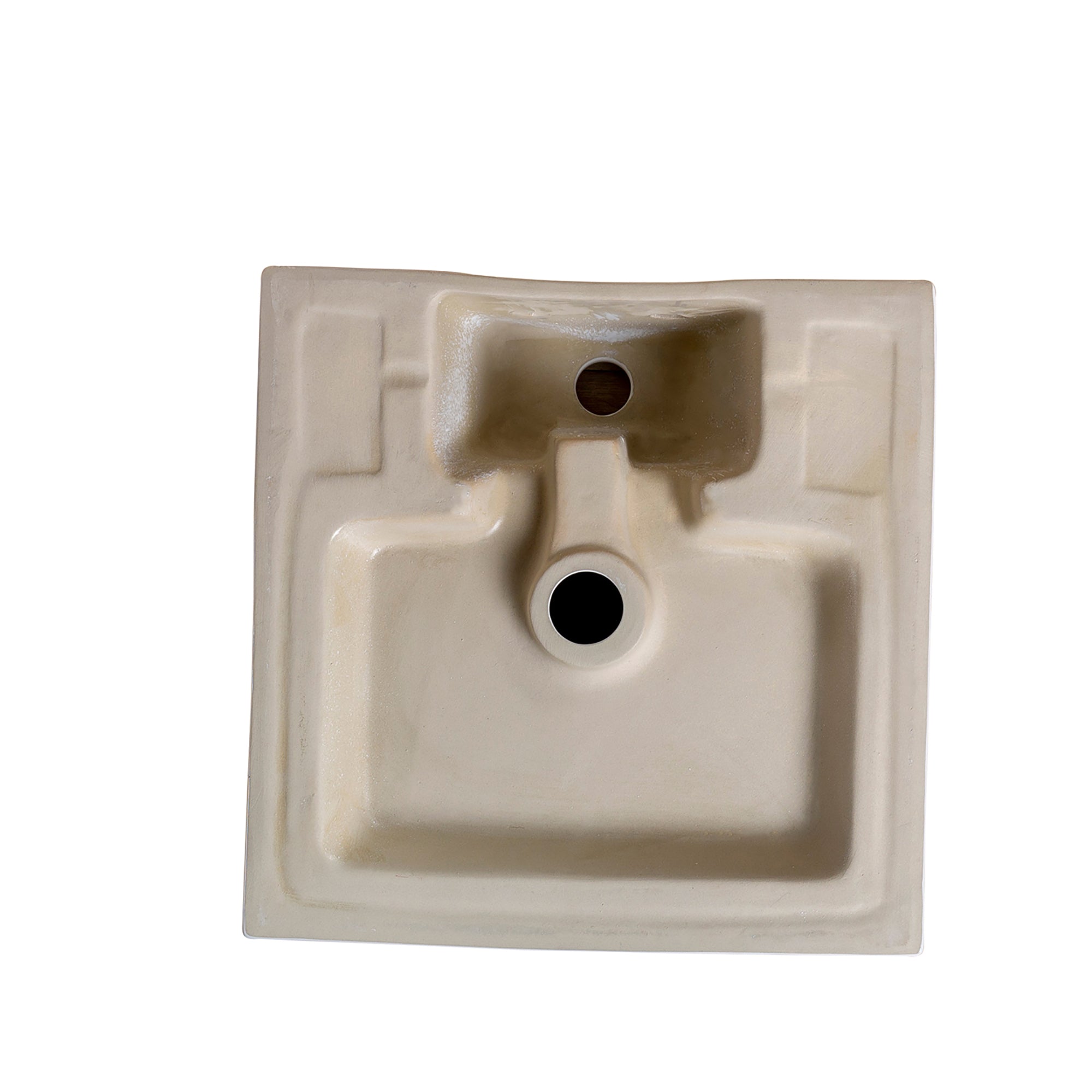 White Ceramic Square Vessel Bathroom Sink