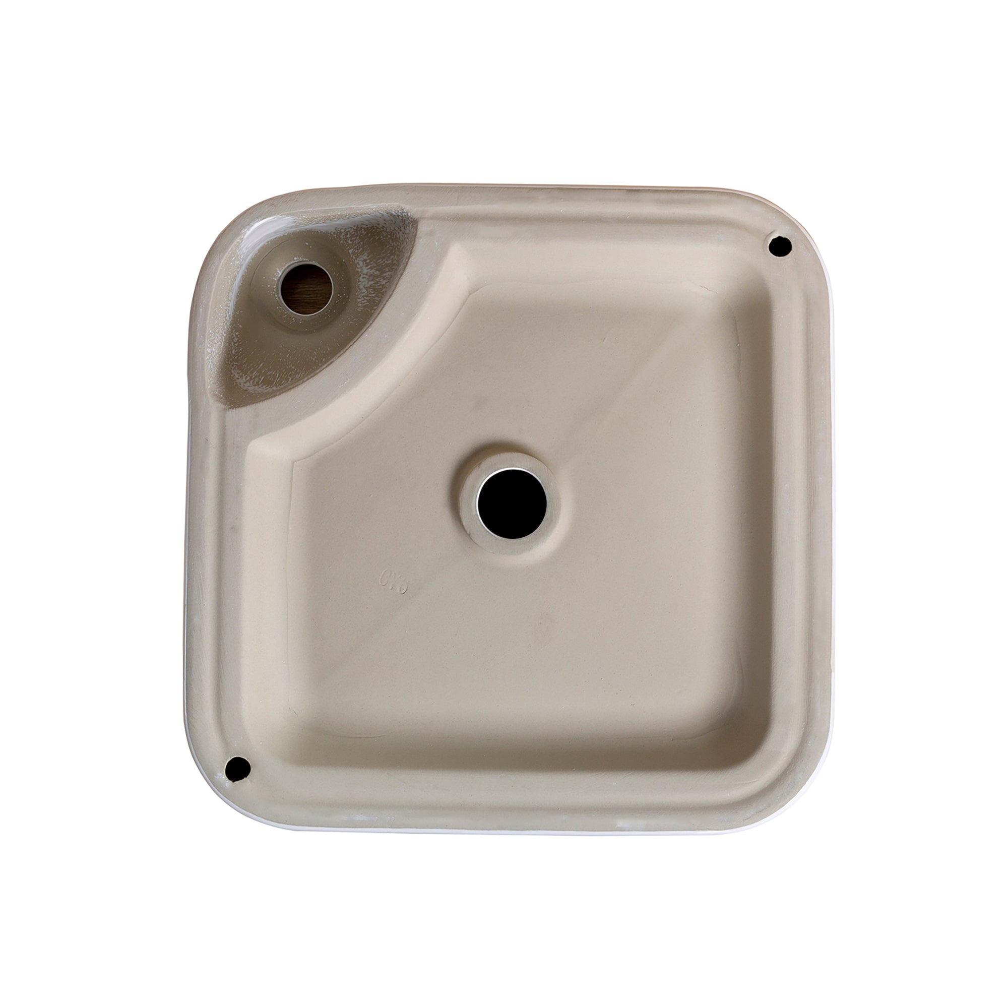 White Ceramic Square Vessel Bathroom Sink